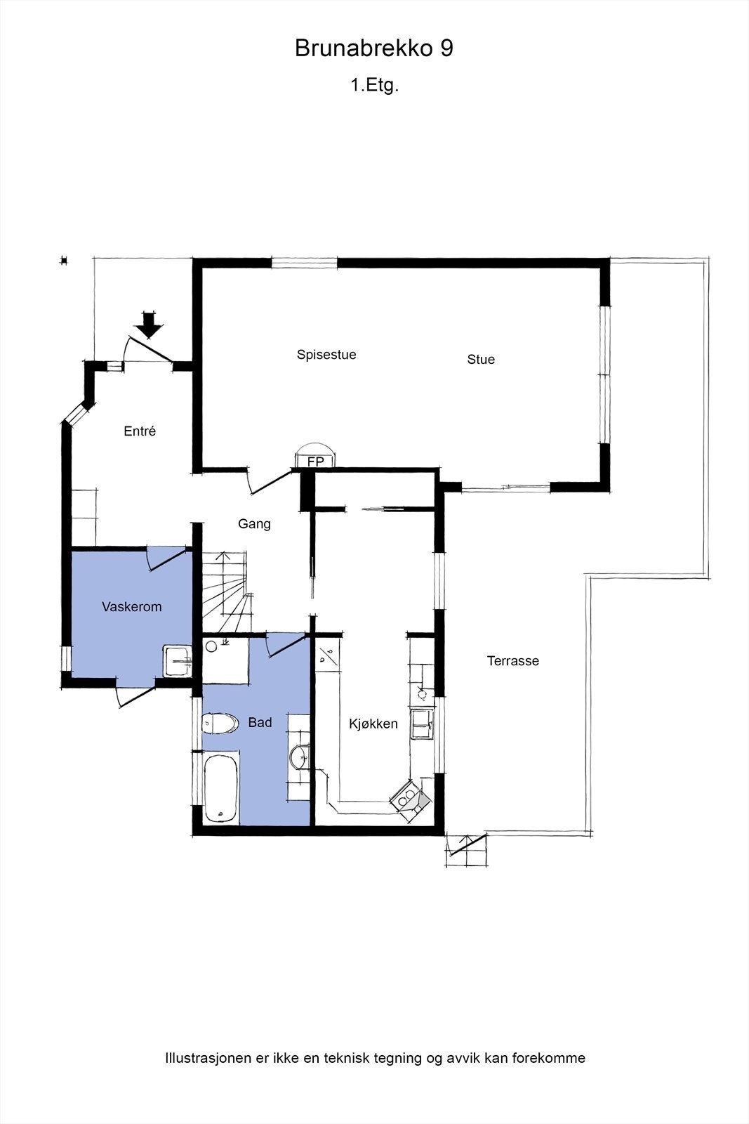 Planløsning 1.etasje Galleribilde