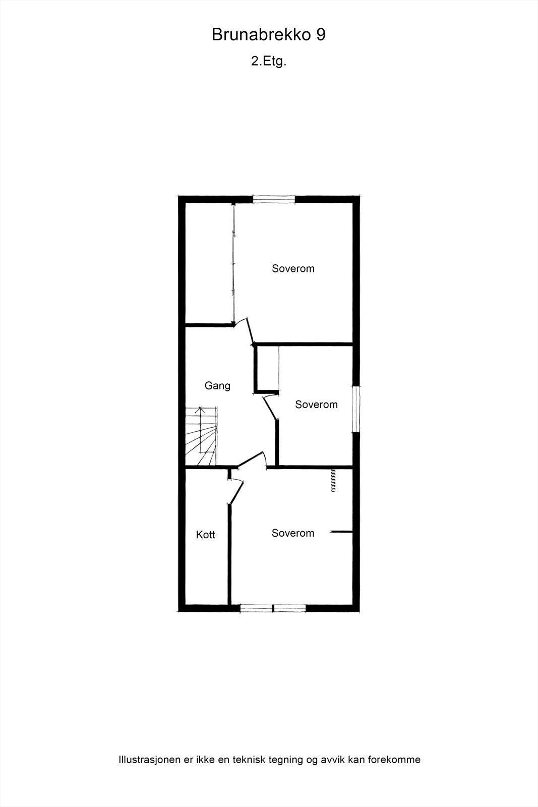 Planløsning 2.etasje Galleribilde