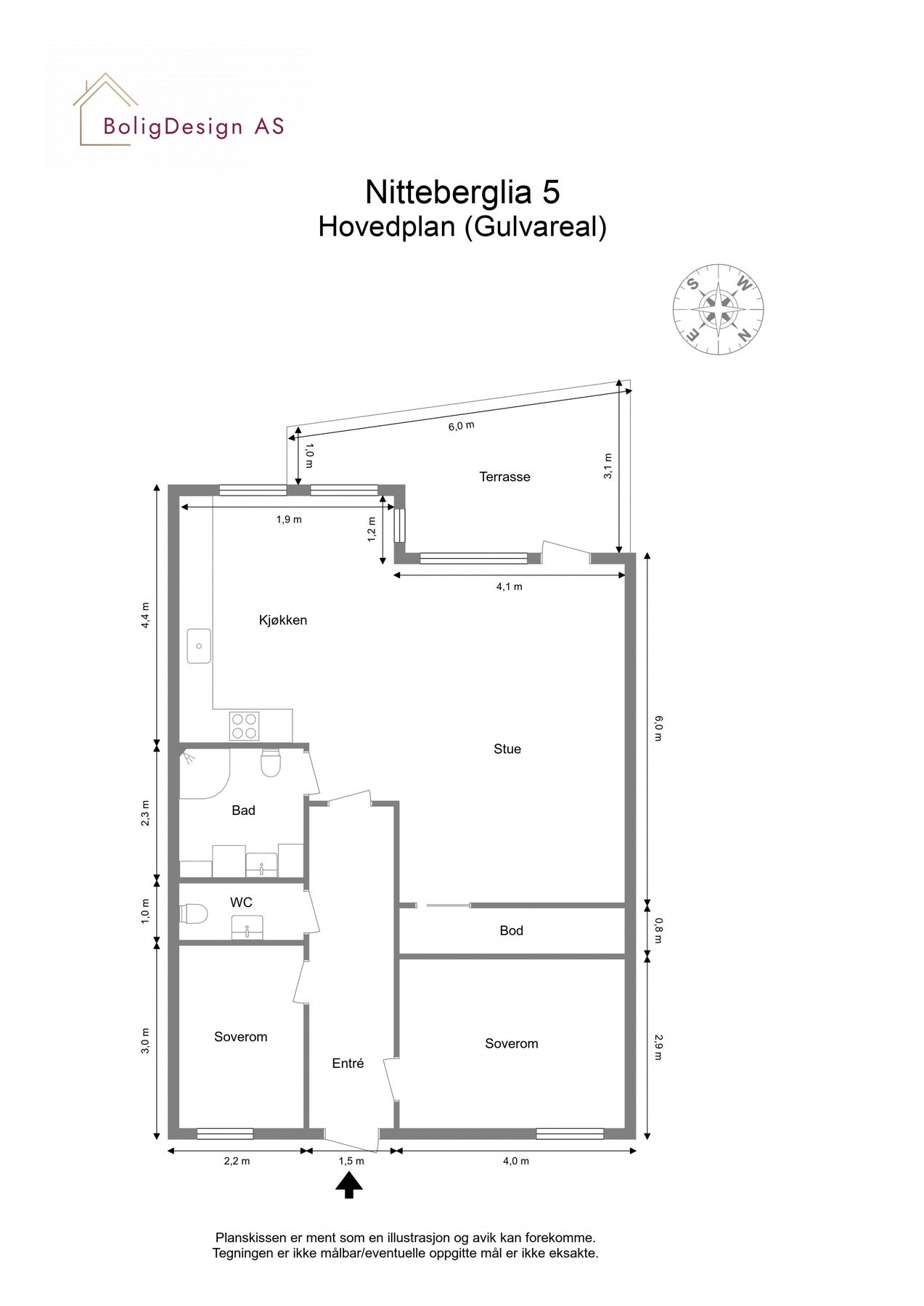 Boligens plantegning. Galleribilde