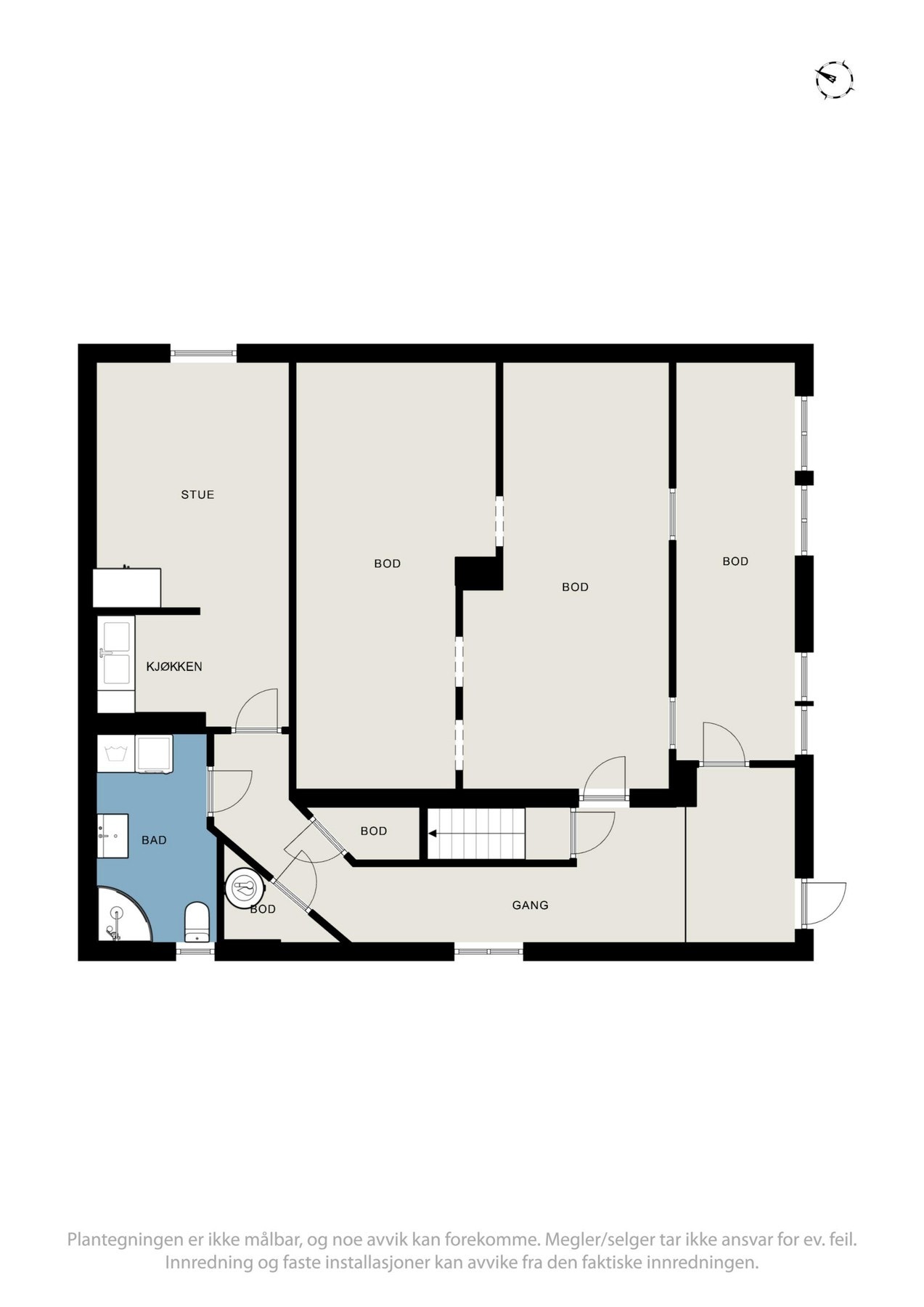 Plantegning - underetasje Galleribilde