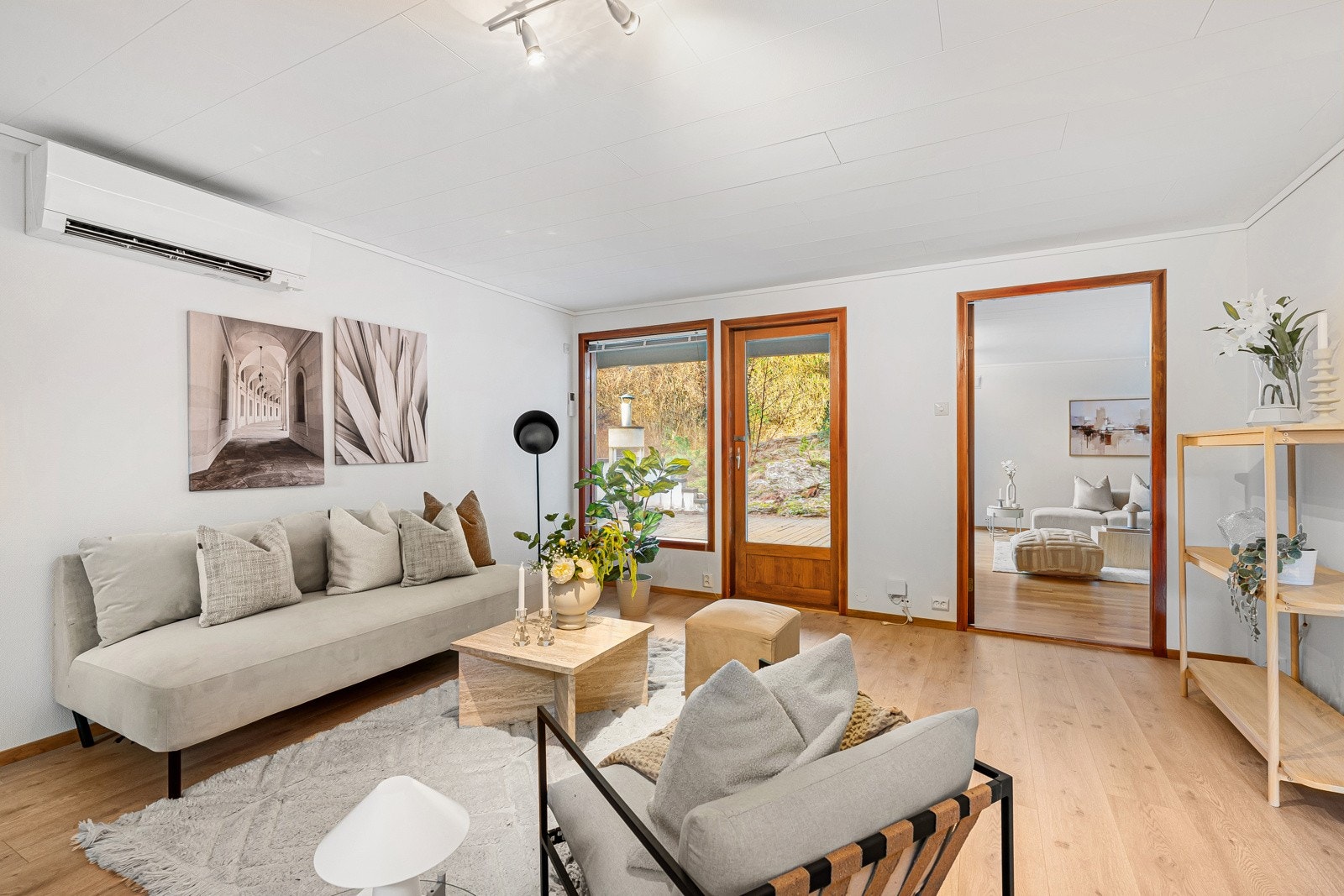 Hall eller tv-stue m. utgang terrasse Galleribilde