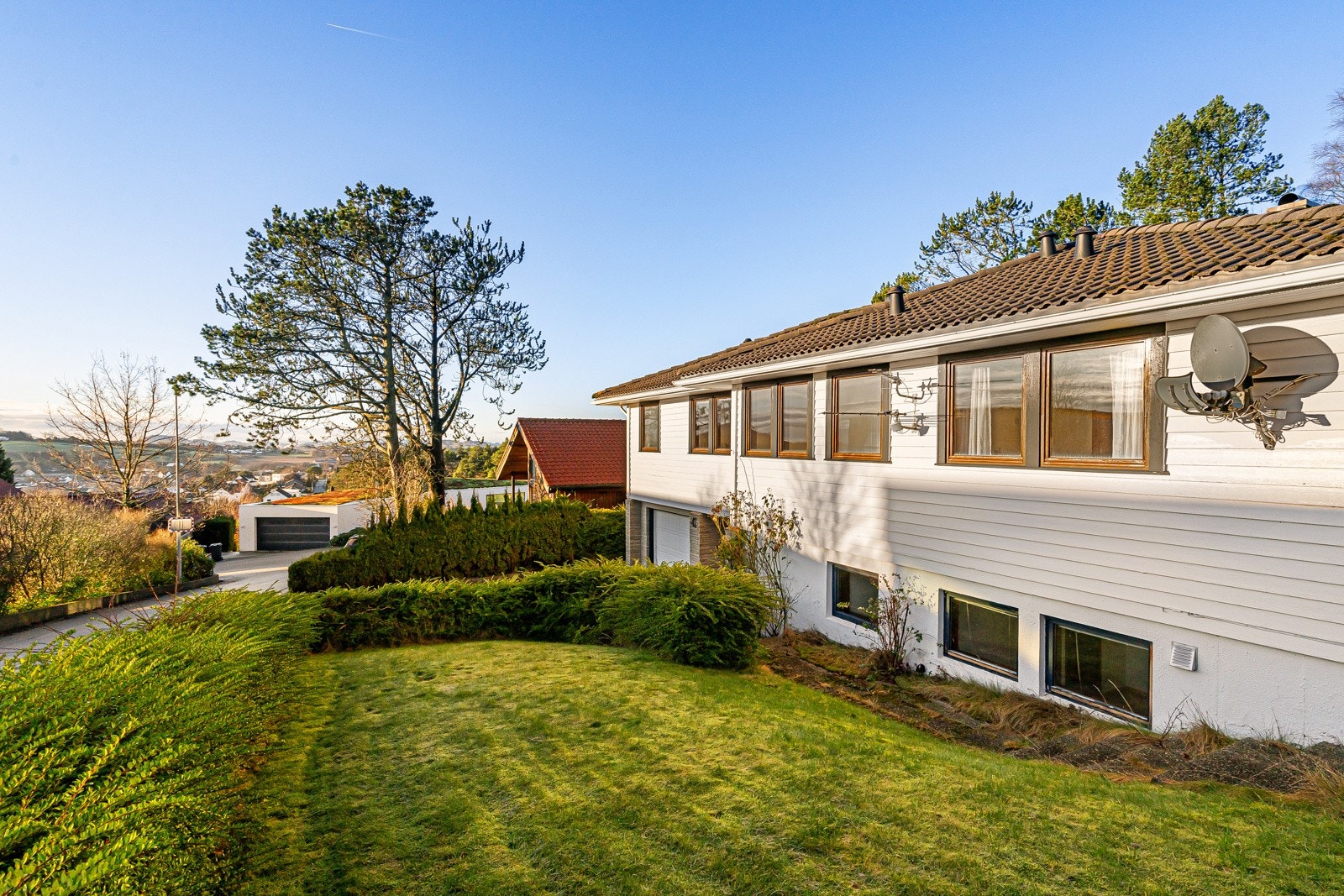 Pent opparbeidet hage. Her mot sør Galleribilde