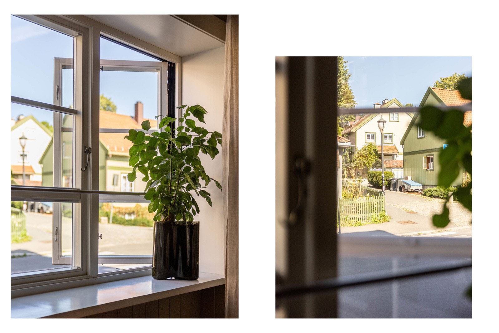 Utsyn mot Maridalsveien og den klassiske trehusbebyggelsen gir en hyggelig og tiltalende atmosfære. Galleribilde