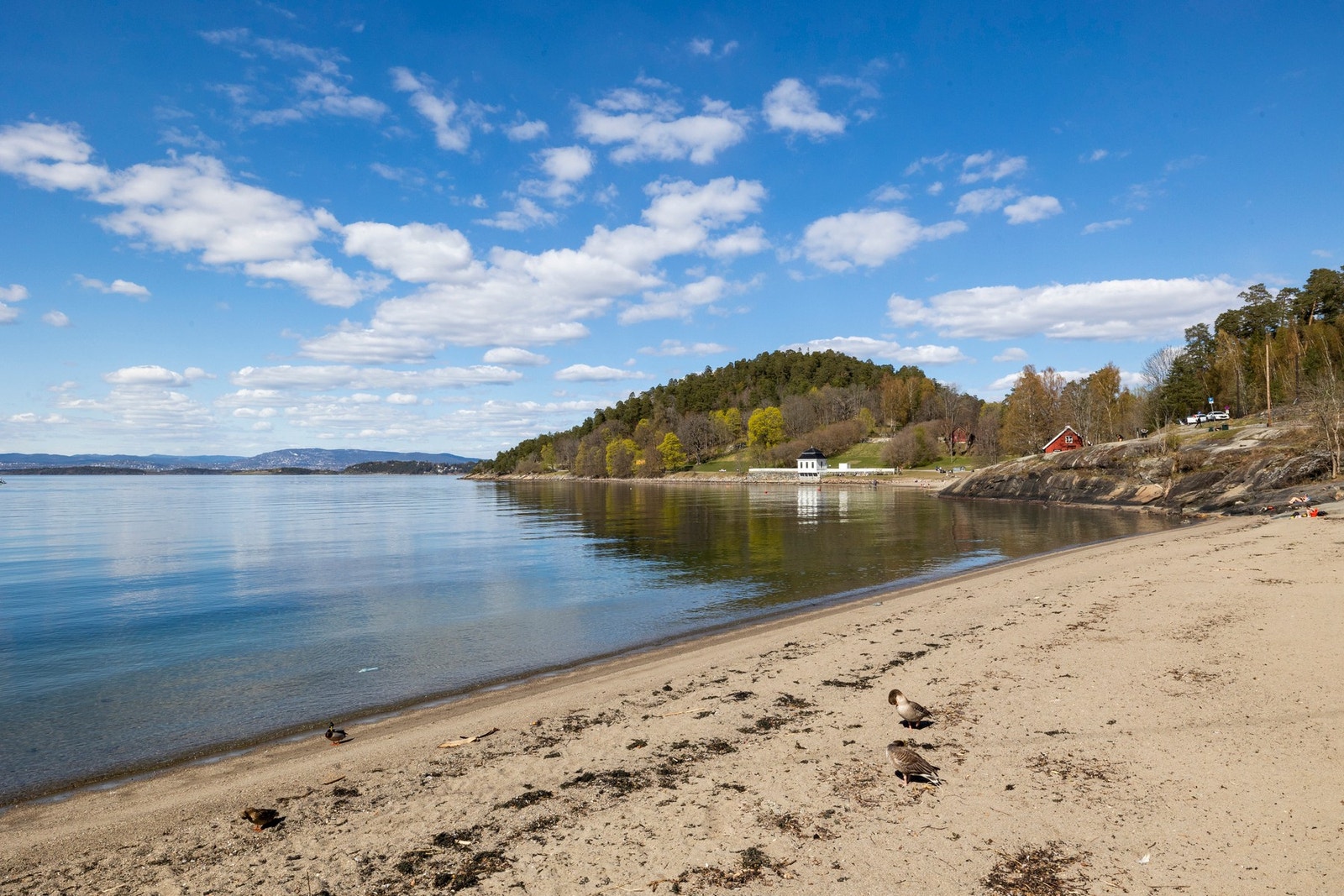 Hvervenbukta byr på badeglede om sommeren og vakre turmuligheter året rundt. Galleribilde
