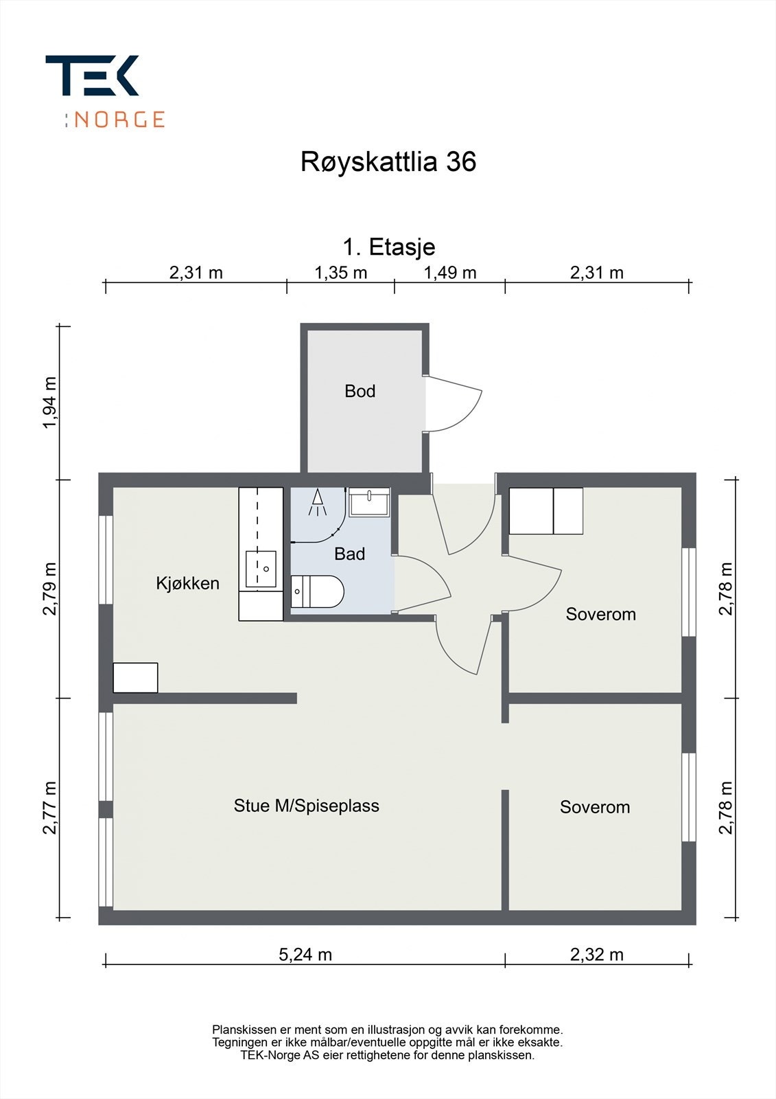 Plantegning Galleribilde