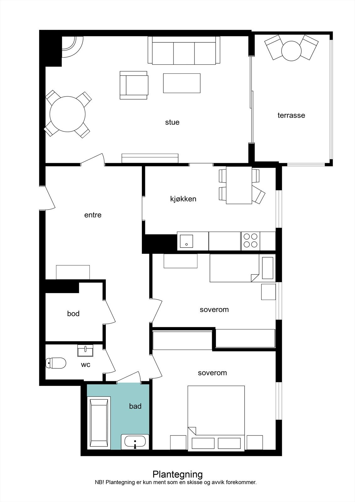 Plantegning 3. etasje Galleribilde