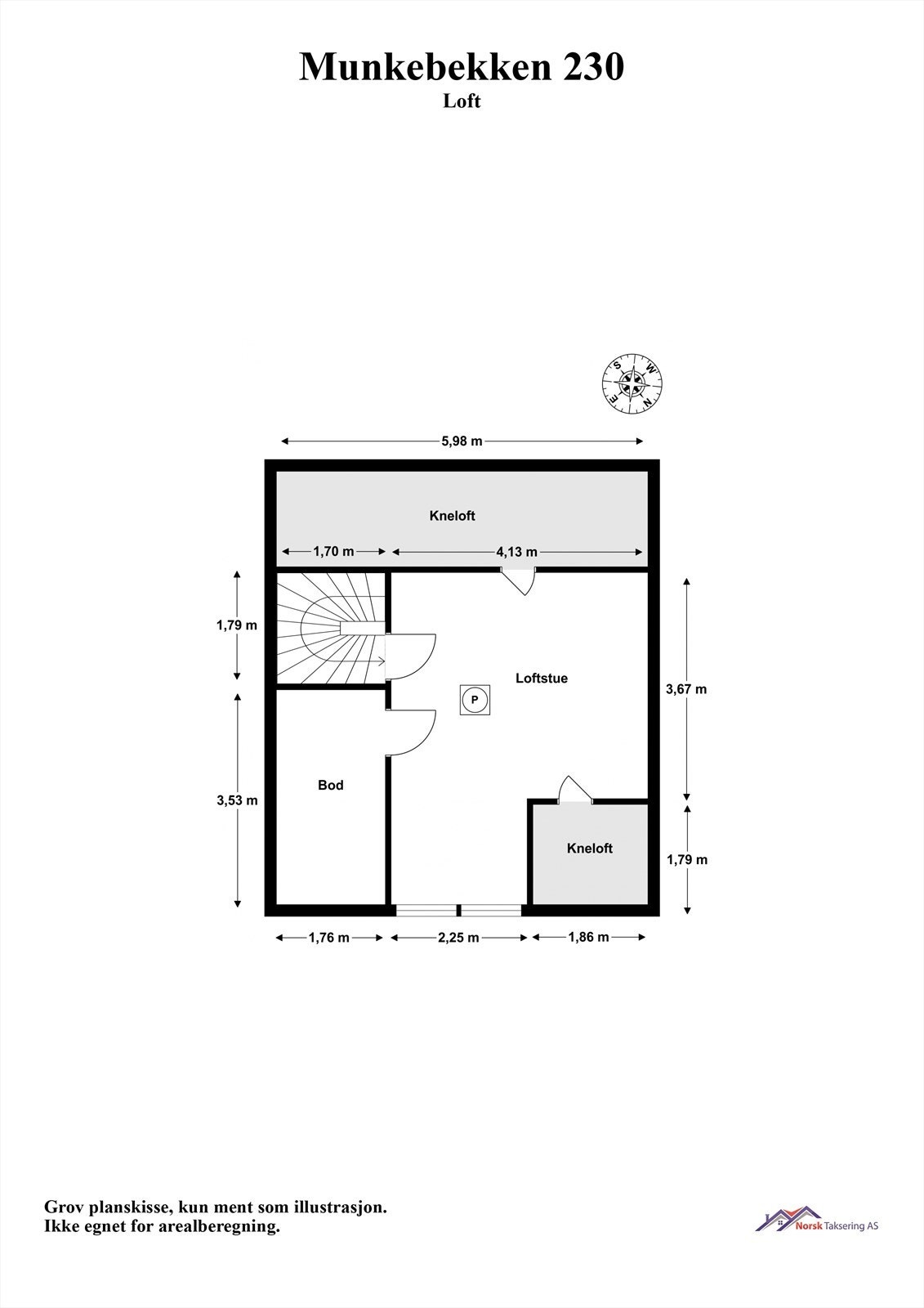 Plantegning - Loft. Galleribilde