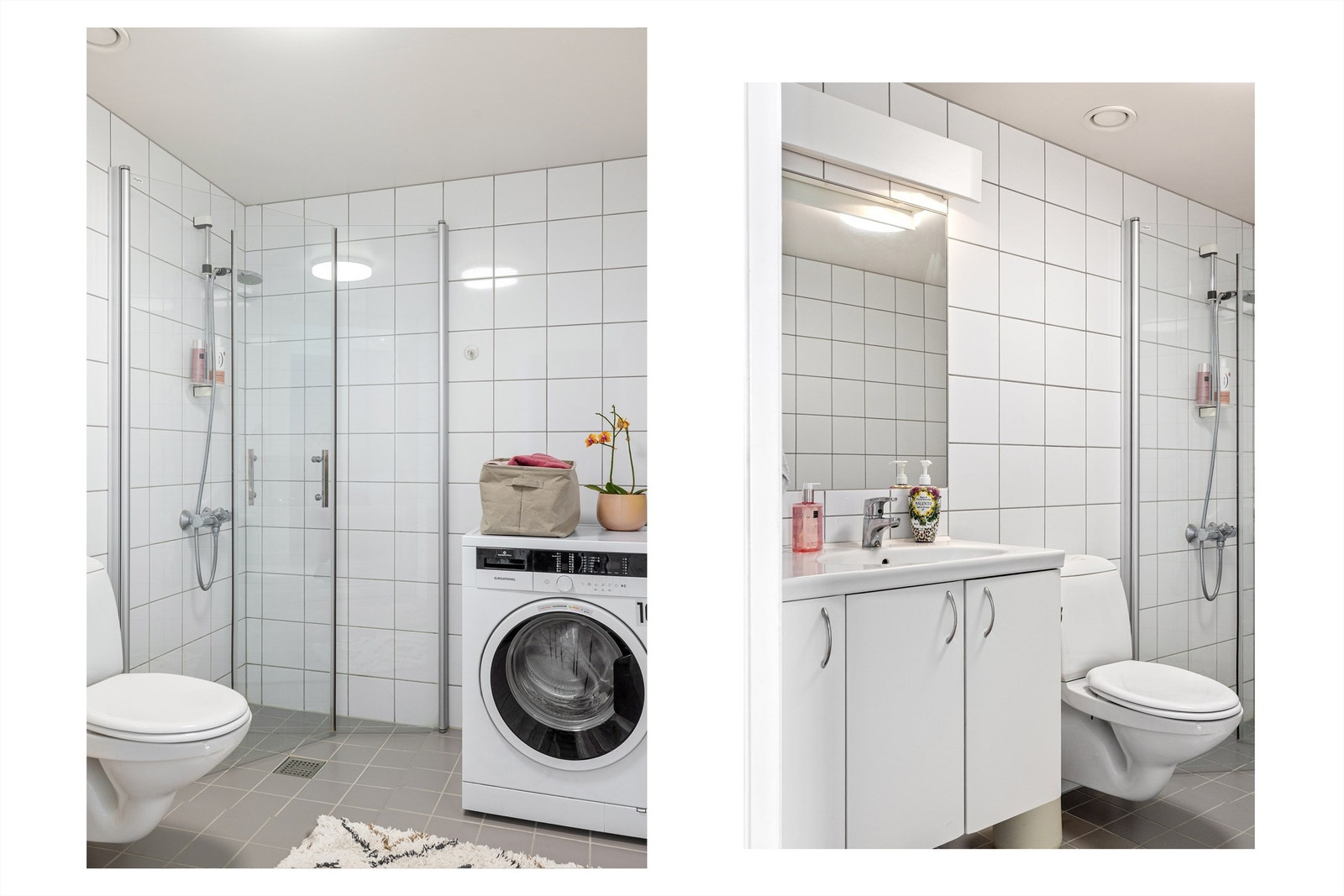 Med vannbåren varme i gulvet og god ventilasjon er dette badet et herlig sted å starte dagen! Galleribilde