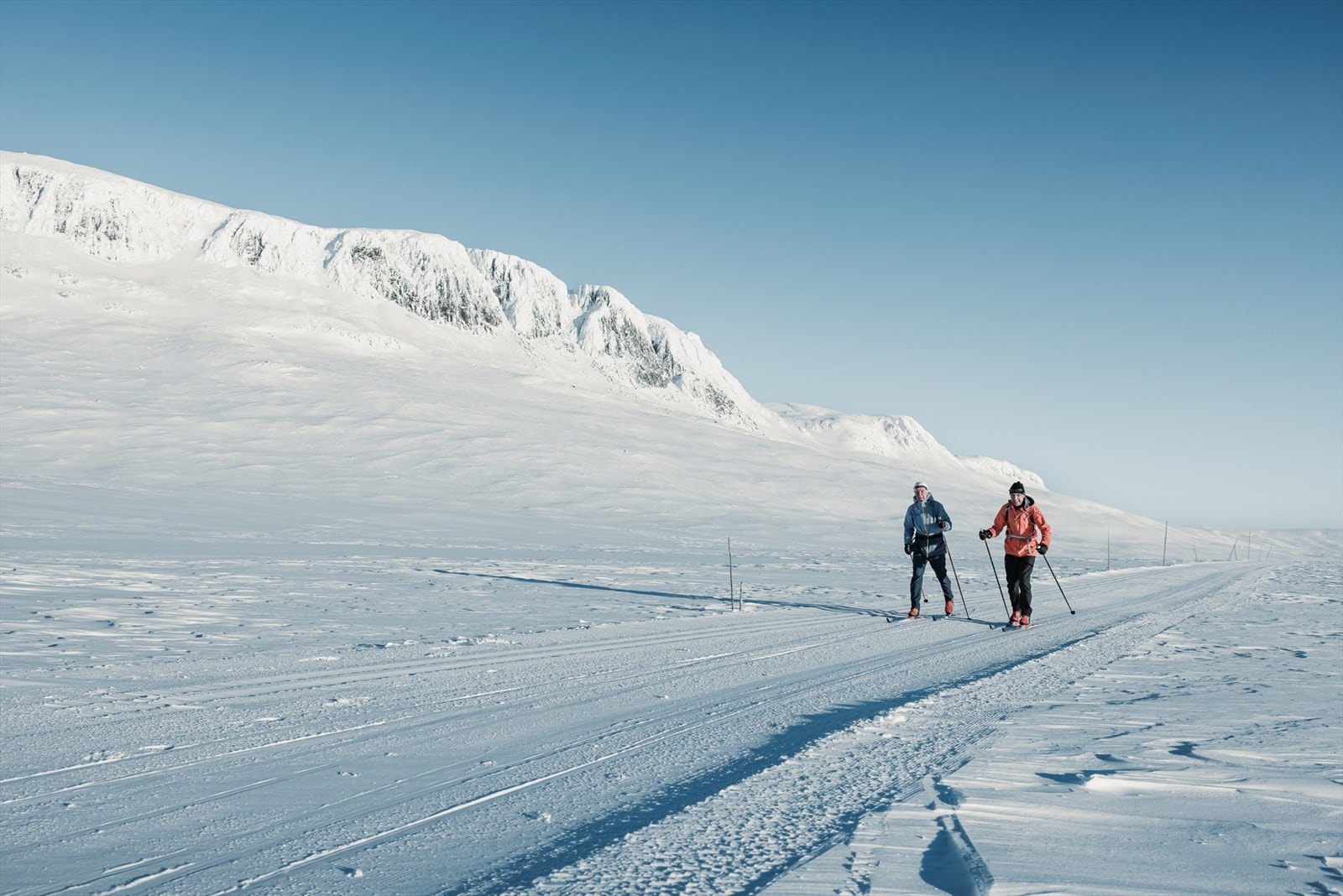 Velpreparerte skiløyper langs Hallingskarvet. Foto Visit Geilo - Paul Lockhart Galleribilde