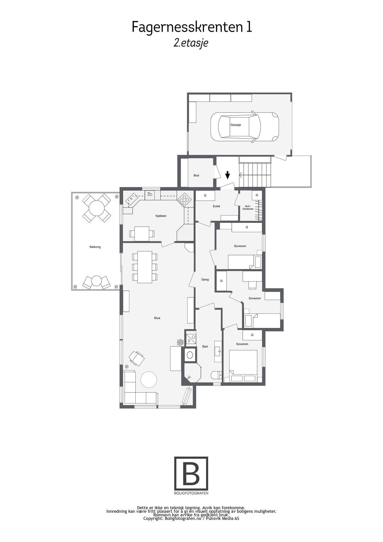 Plantegning- 2. etasje Galleribilde