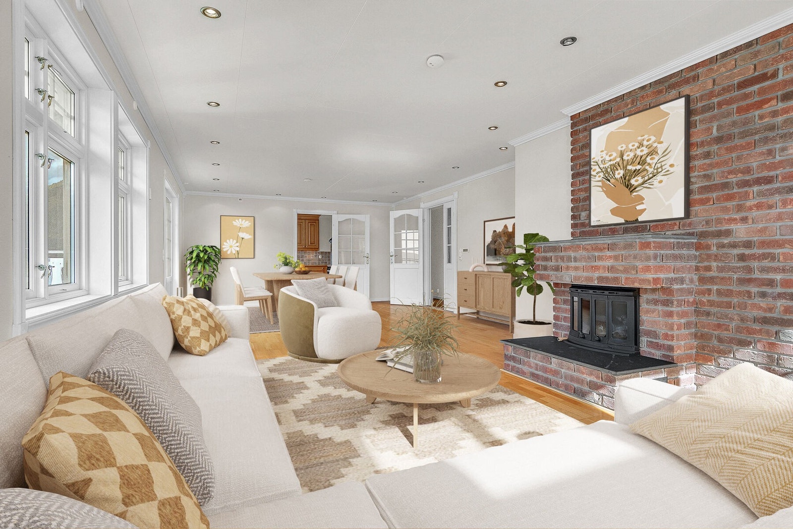 2etg - Stue - Digitalt møblert Galleribilde