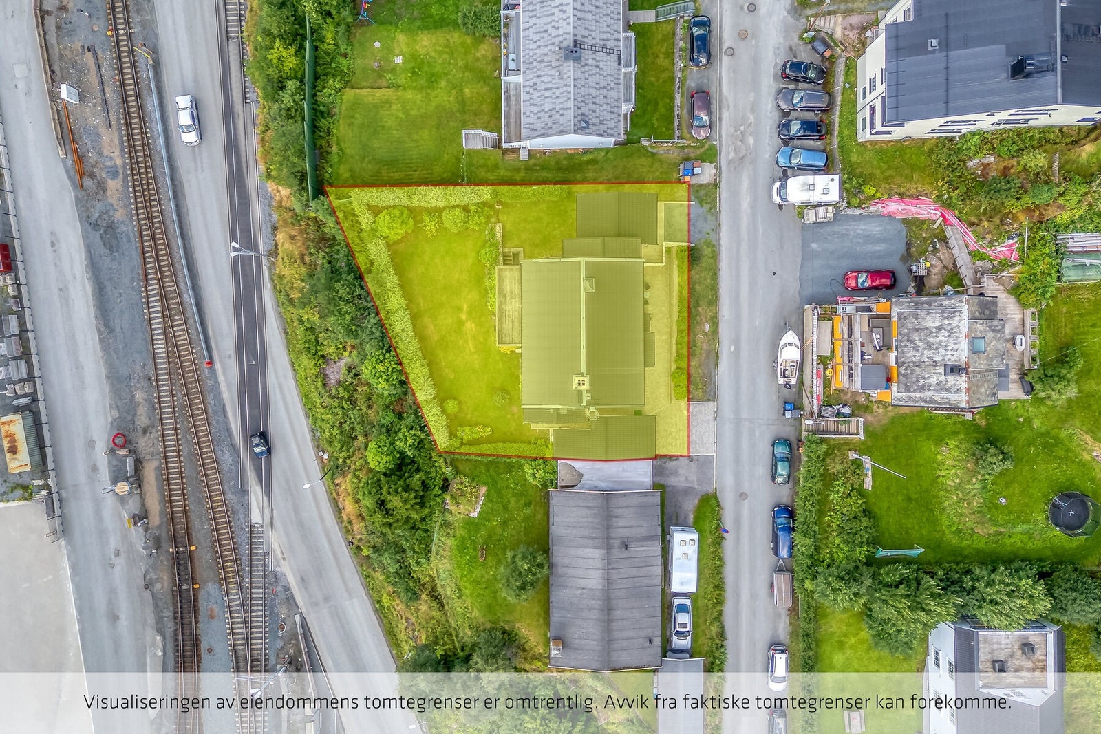 Tomta avmerket Galleribilde