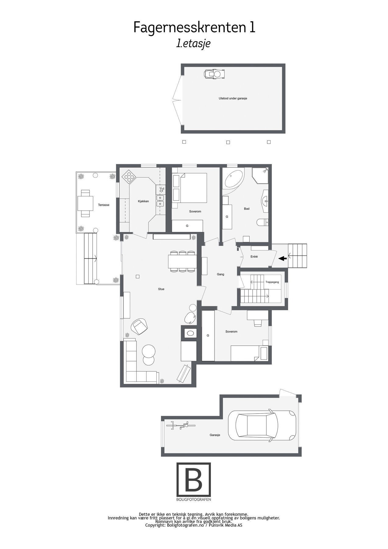 Plantegning - 1etasje Galleribilde