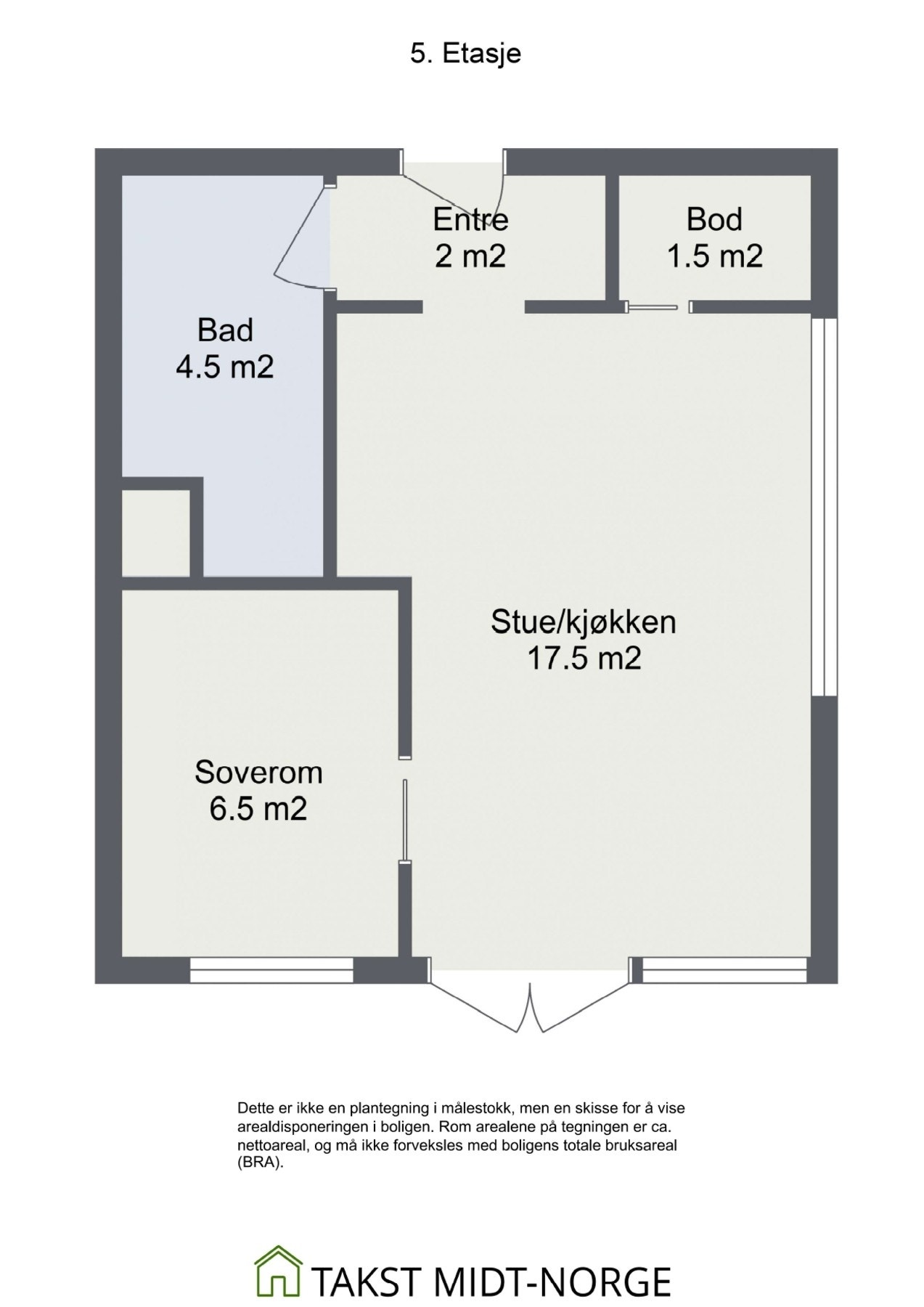 Planskisse - 5. Etasje. Galleribilde