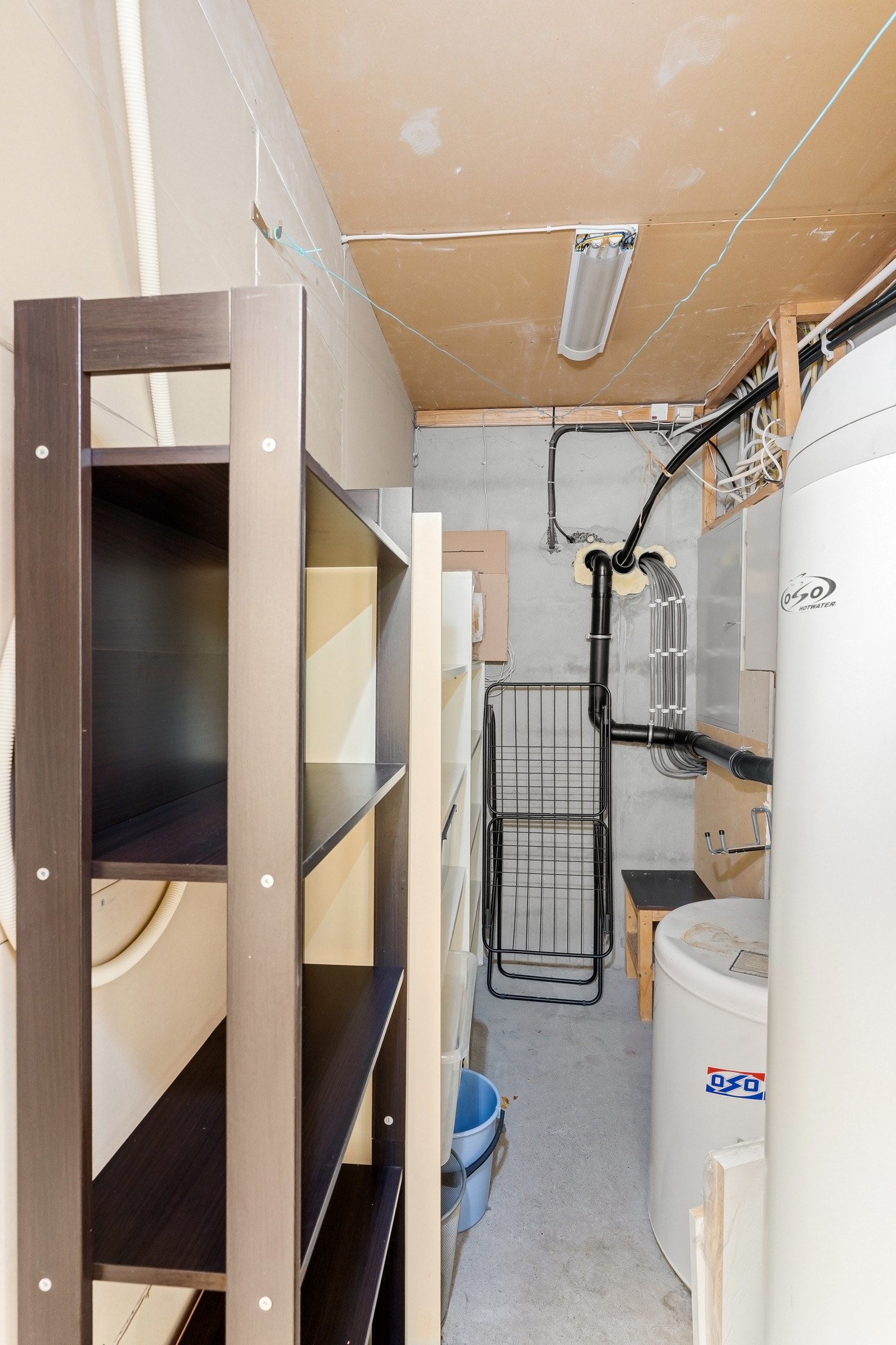 Bod i hybel fungerer også som et teknisk rom. Galleribilde