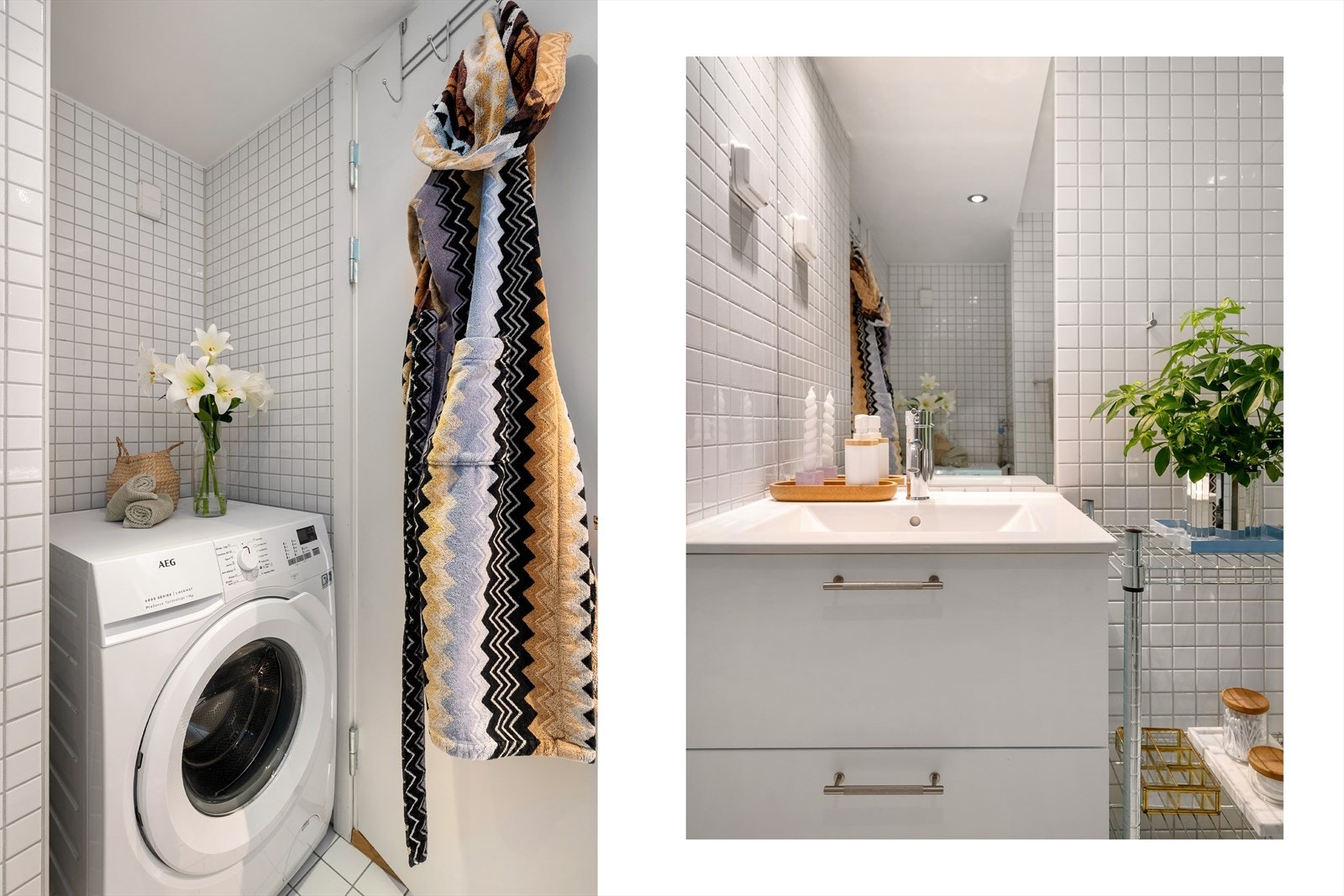 Her har du også opplegg til vaskemaskin og tørketrommel! Galleribilde