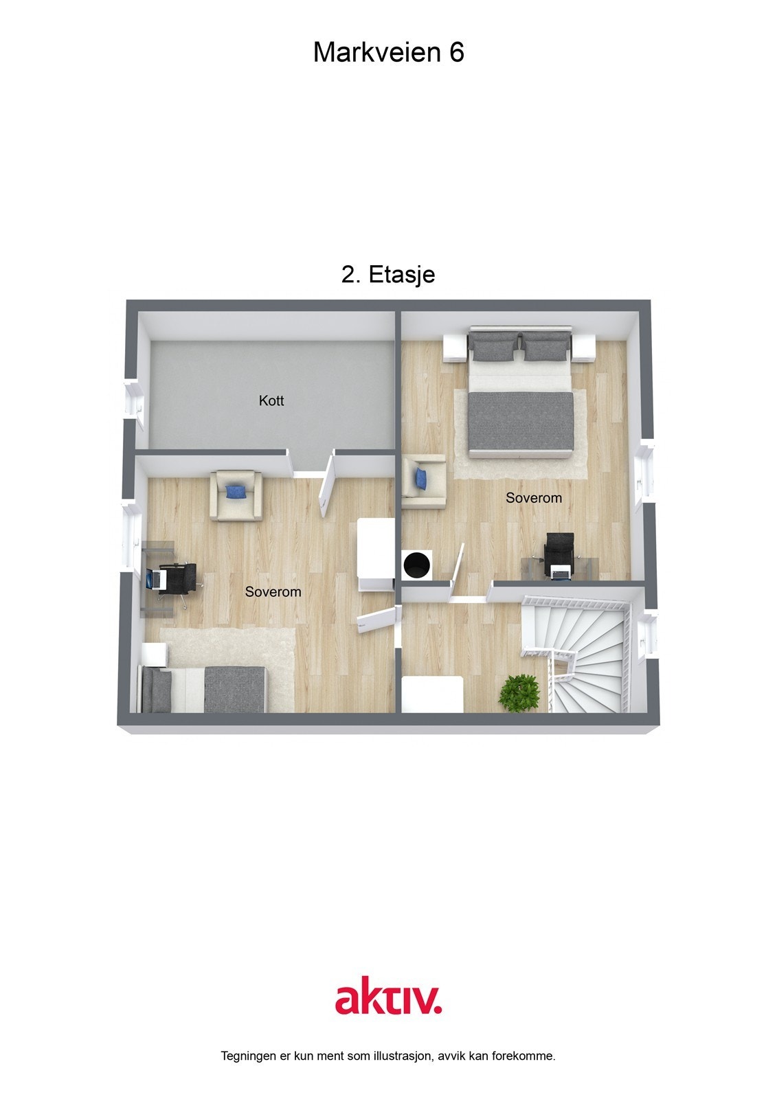 Plantegning 2.etg. Galleribilde