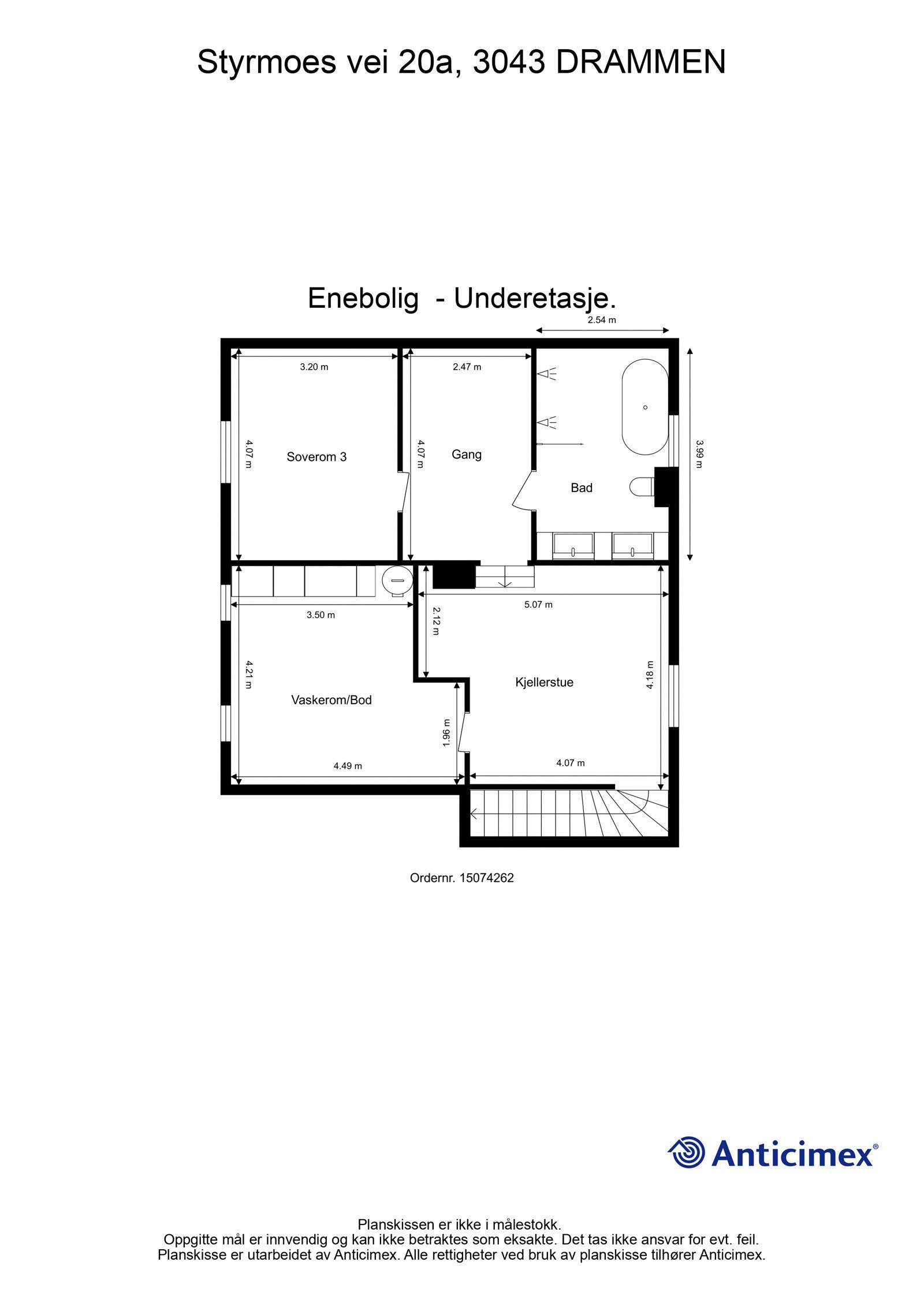 Plantegning underetasje. Galleribilde