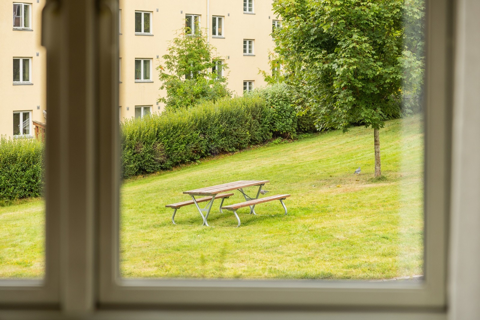 Idyllisk utsyn mot pent opparbeidet parkareal. Galleribilde