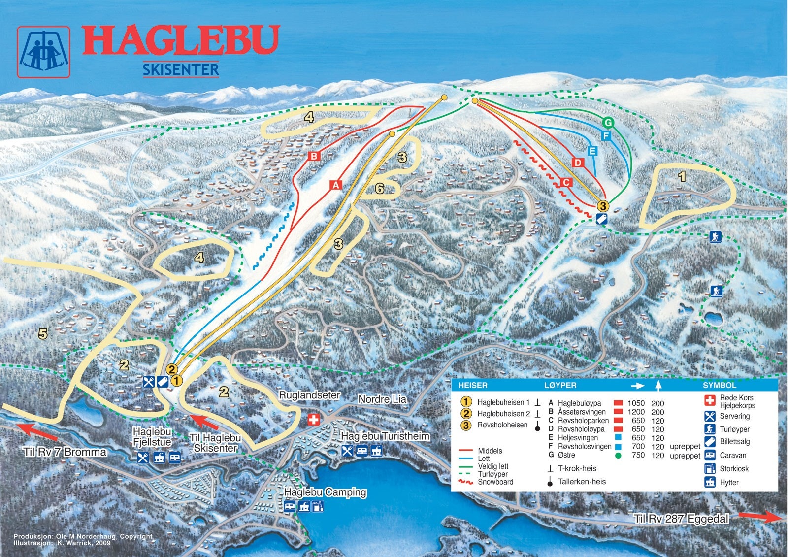 Løypekart Haglebu . Galleribilde