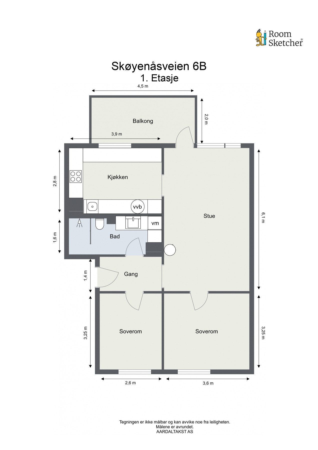 Planskisse. Effektiv planløsning med gode rom. Galleribilde