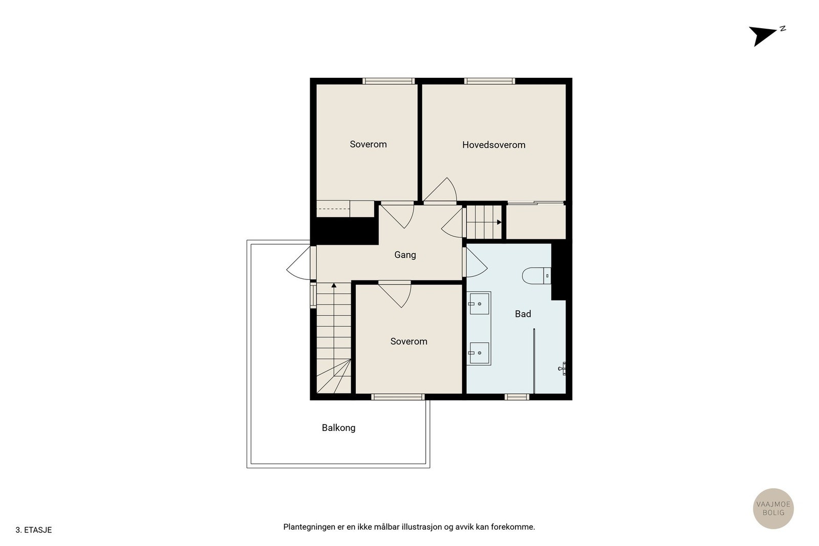 Plantegning 2. etasje Galleribilde