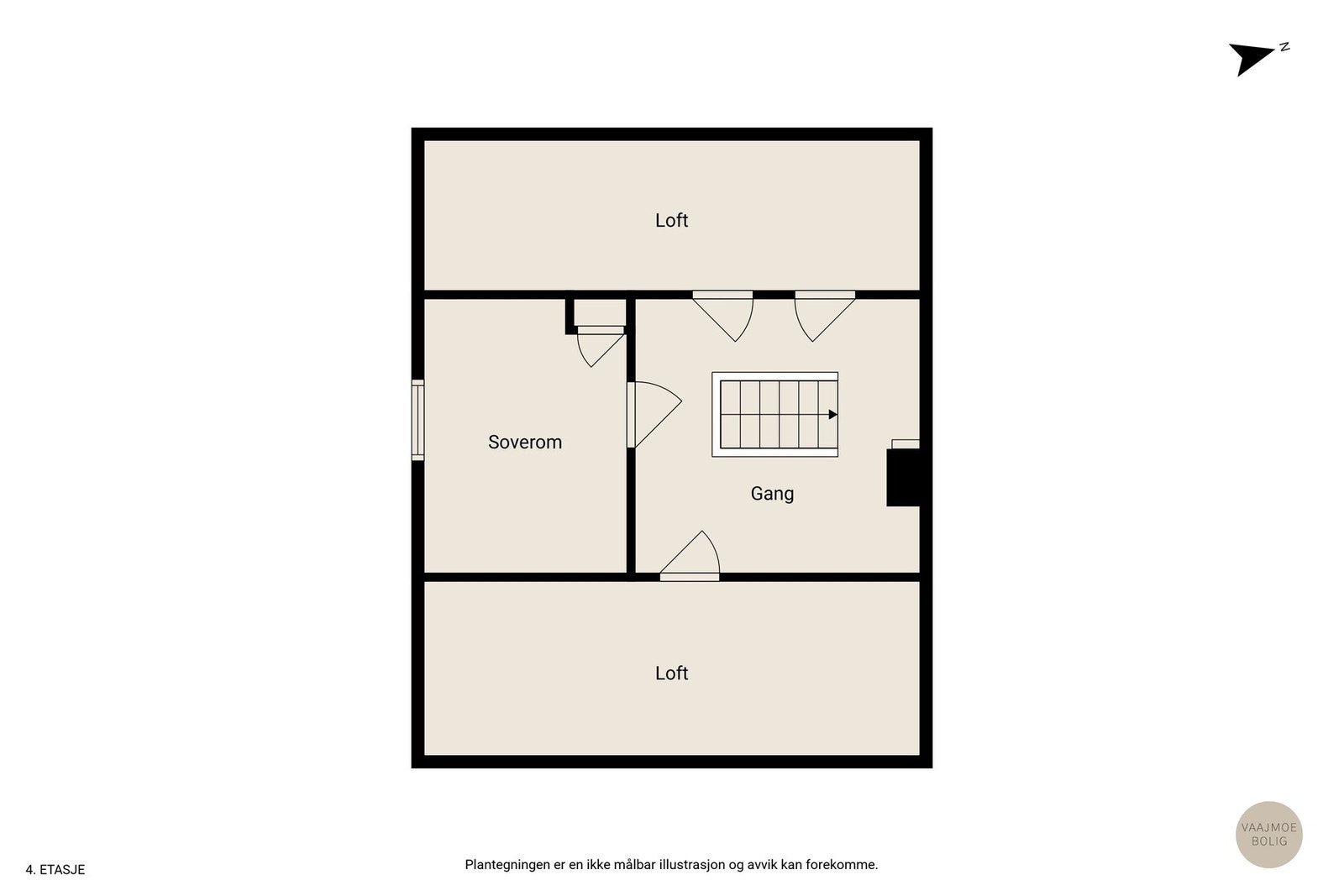 Plantegning loft Galleribilde