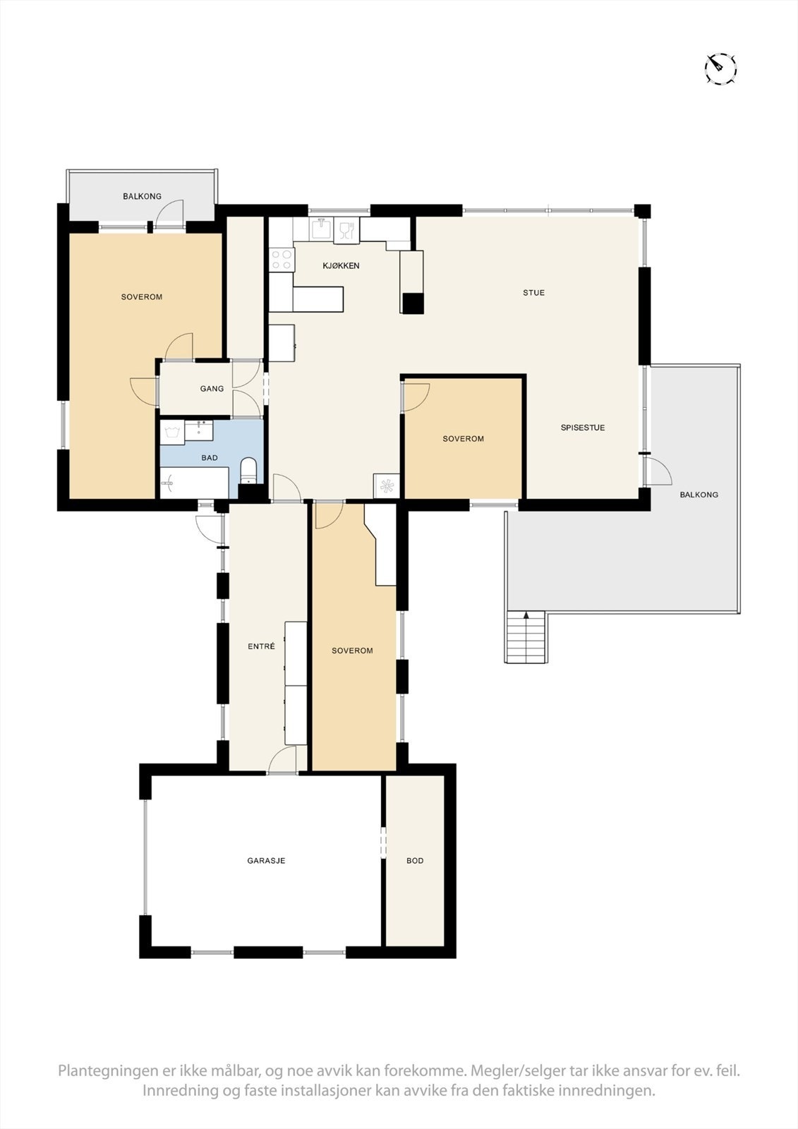 Plantegning 1. etg - Rolvsøyveien 13. Galleribilde