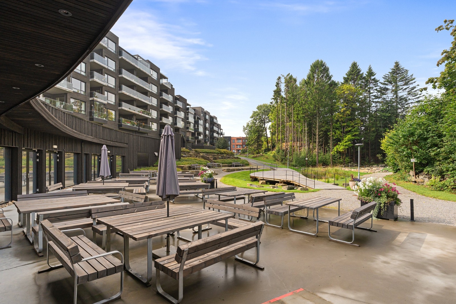 Flott uteplass for beboerne Galleribilde