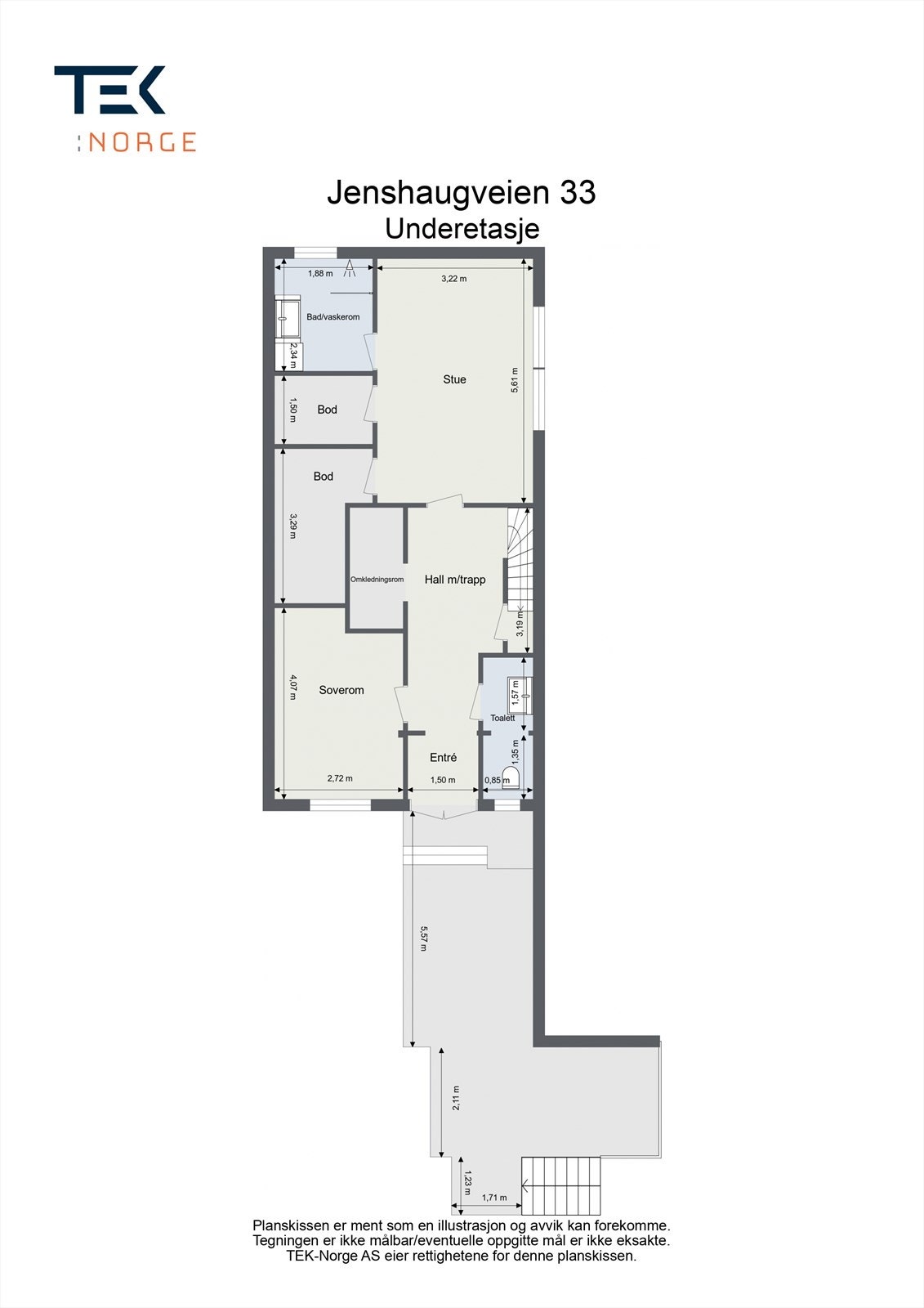 Plantegning u. etg. Galleribilde