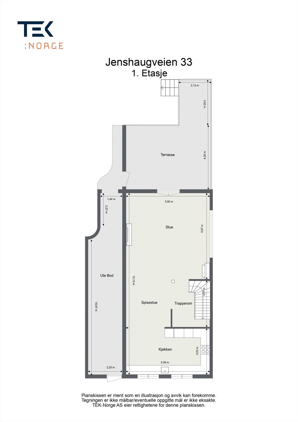 Plantegning 1 etg. Galleribilde