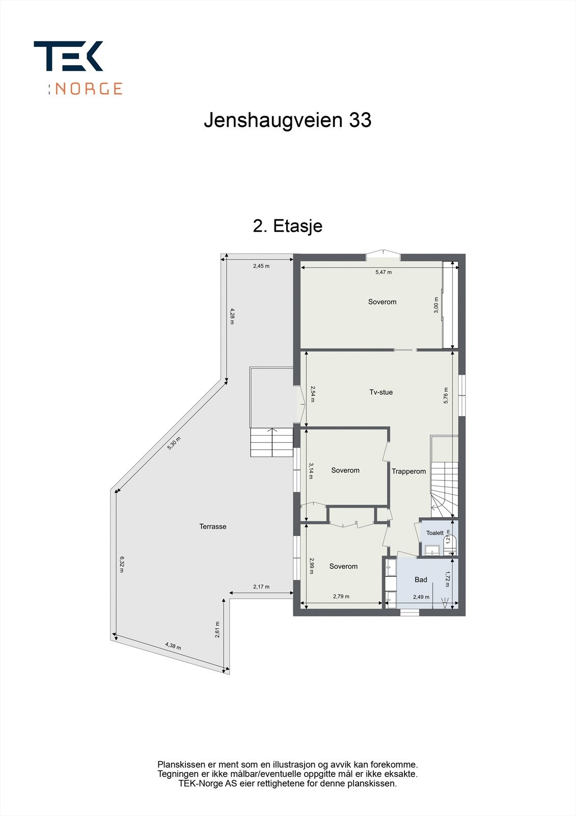 Plantegning 2 etg. Galleribilde