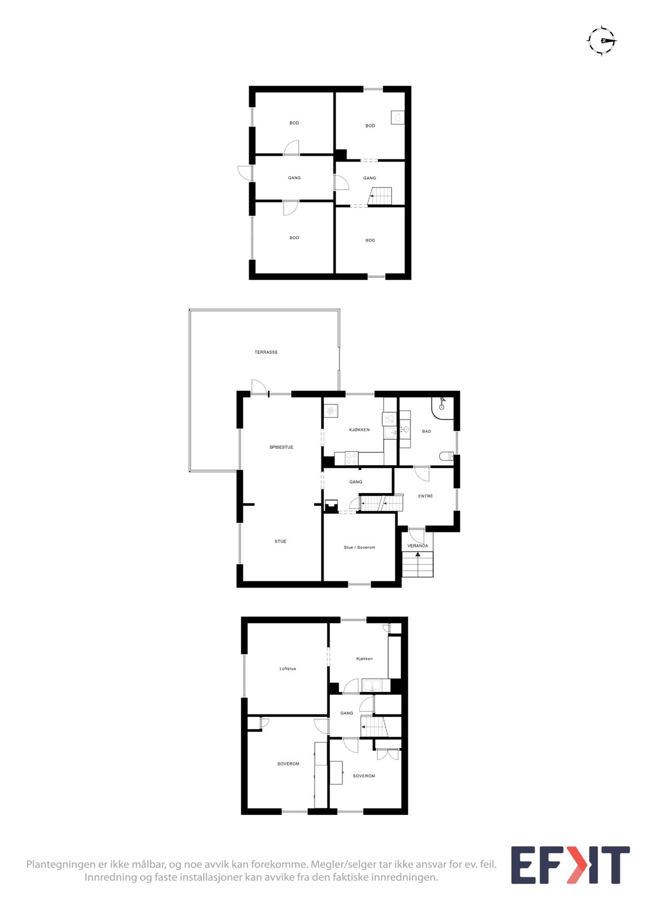 Boligens planløsning. Tips! Husk å ta målene du trenger på visningen. Galleribilde