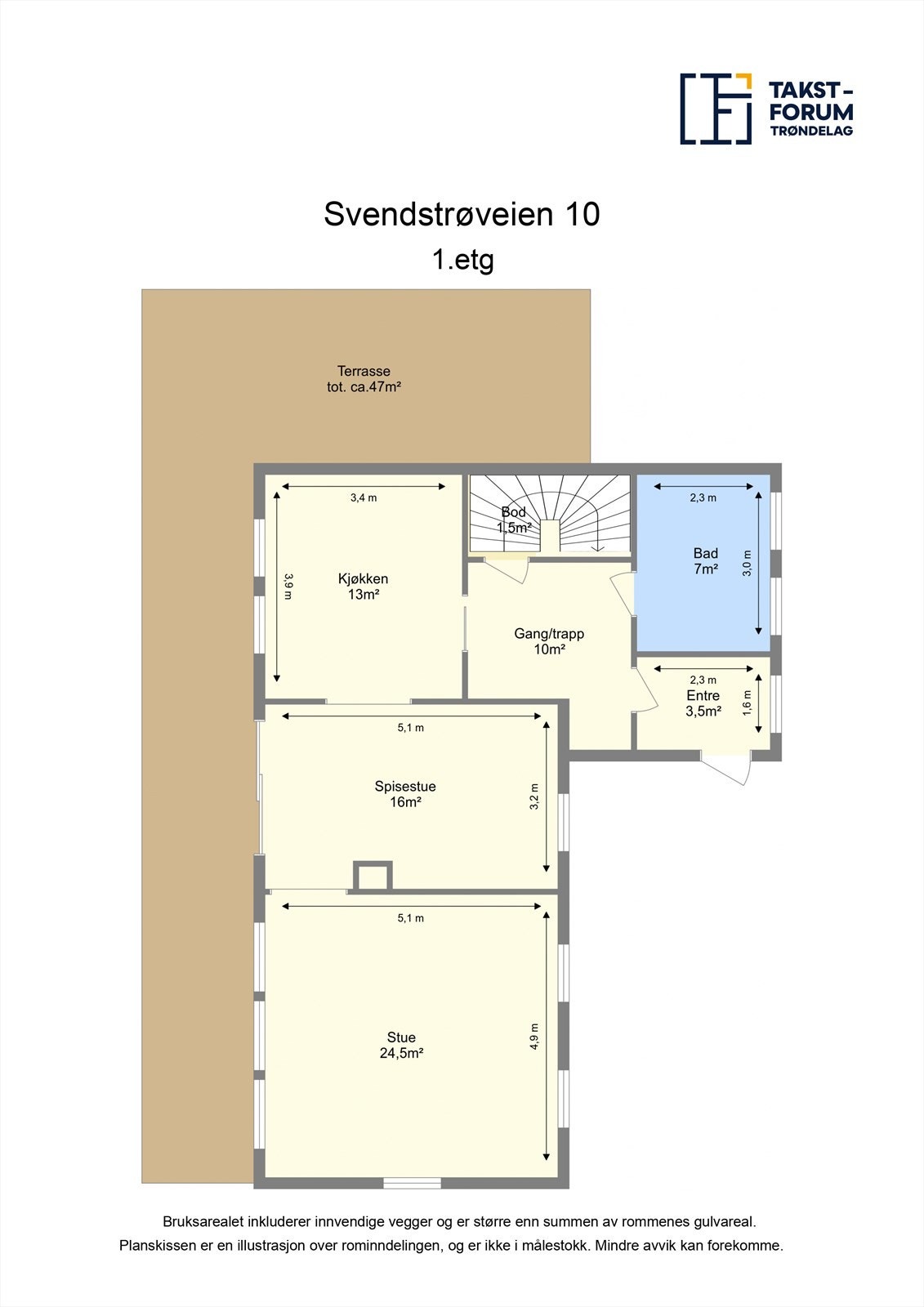 Planskisse 1. etasje. Galleribilde