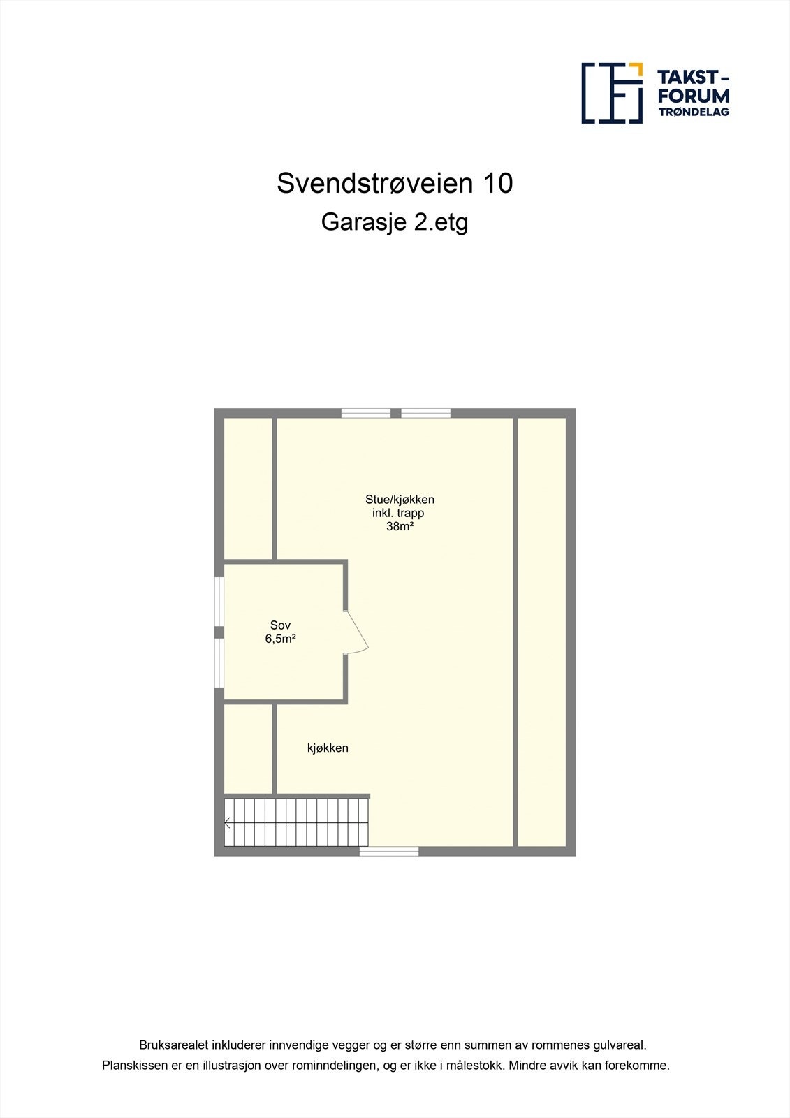 Planskisse 2. etasje (garasje). Galleribilde