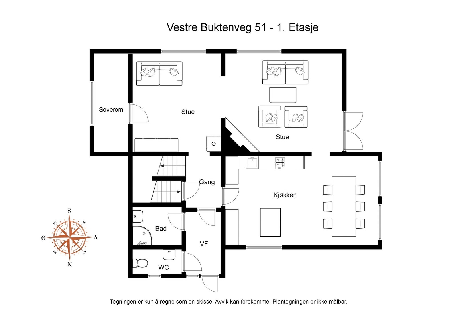 Planløsning 1.etg. Galleribilde