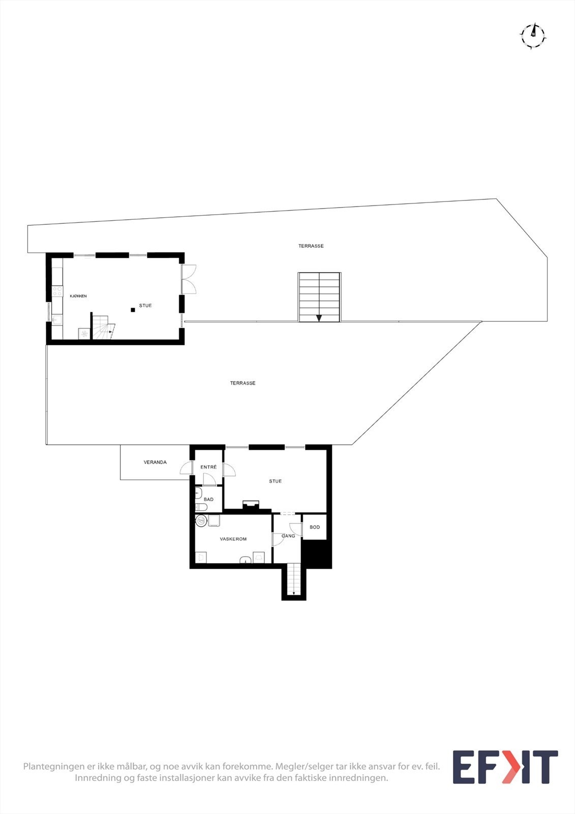 Plantegning u.etasje og 1.etasje sjøbod Galleribilde