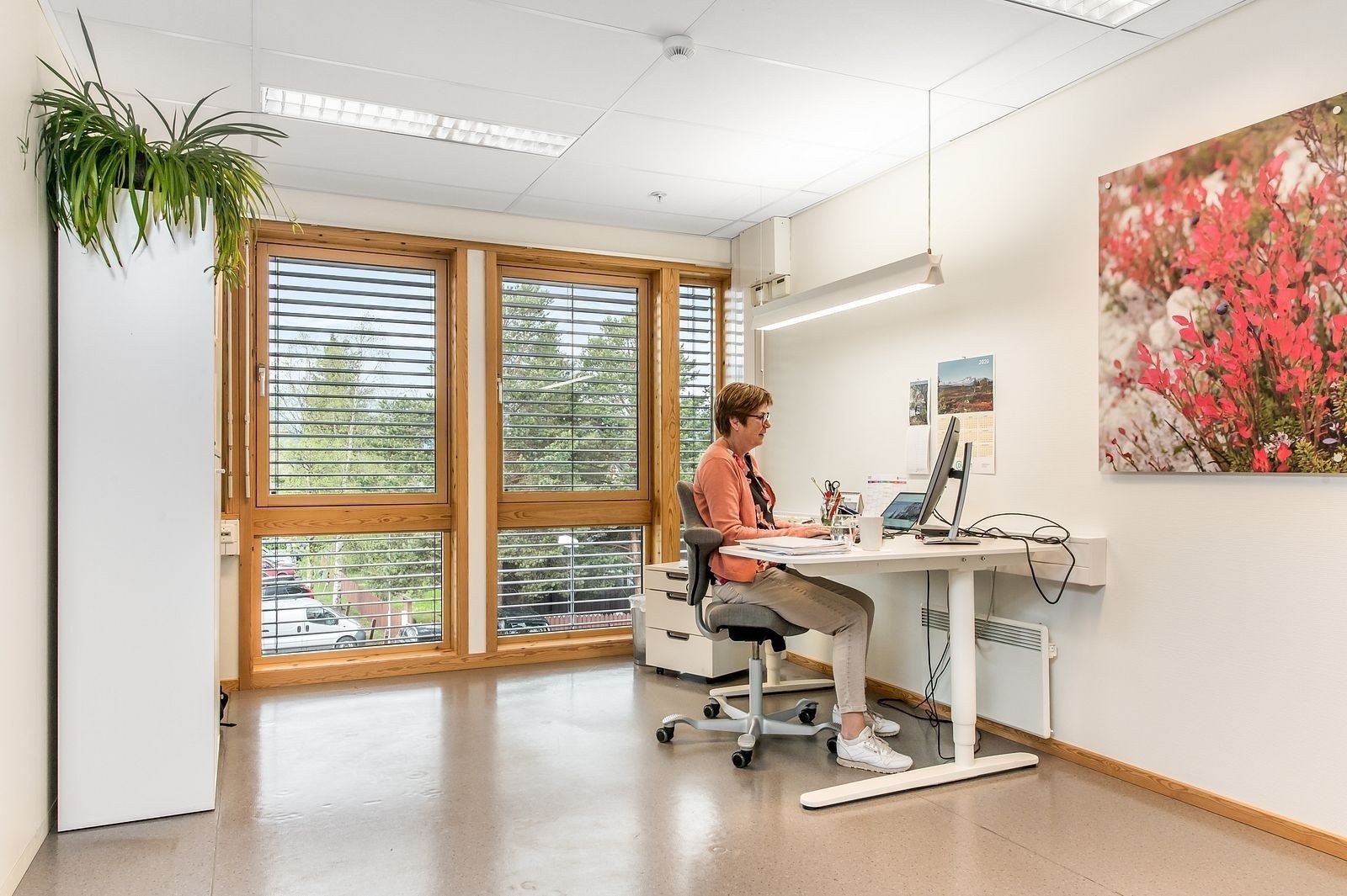 Mange kontorer av god størrelse og mye lys, dette er på ca 16 kvm. Galleribilde