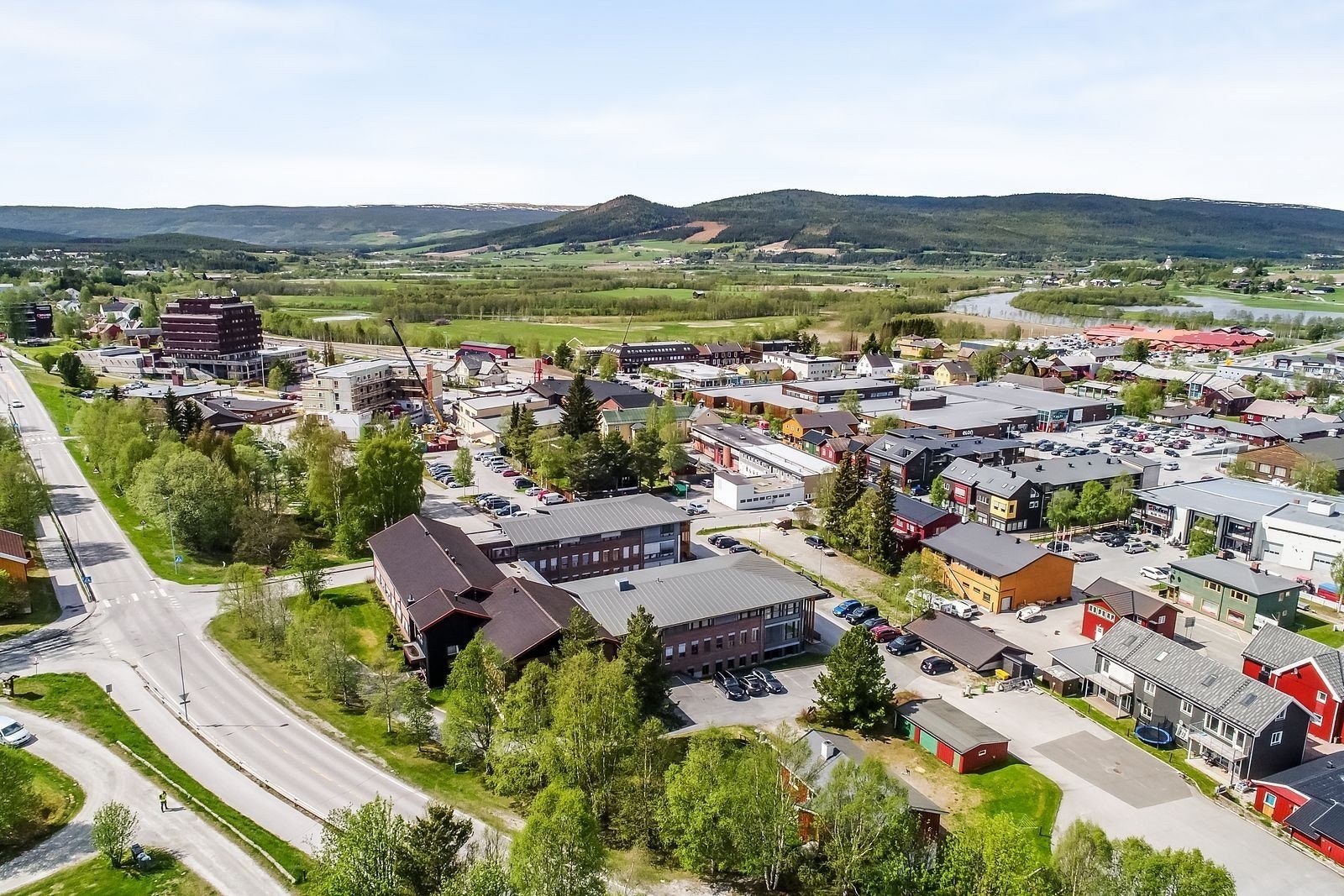 Drone mot sentrum Galleribilde