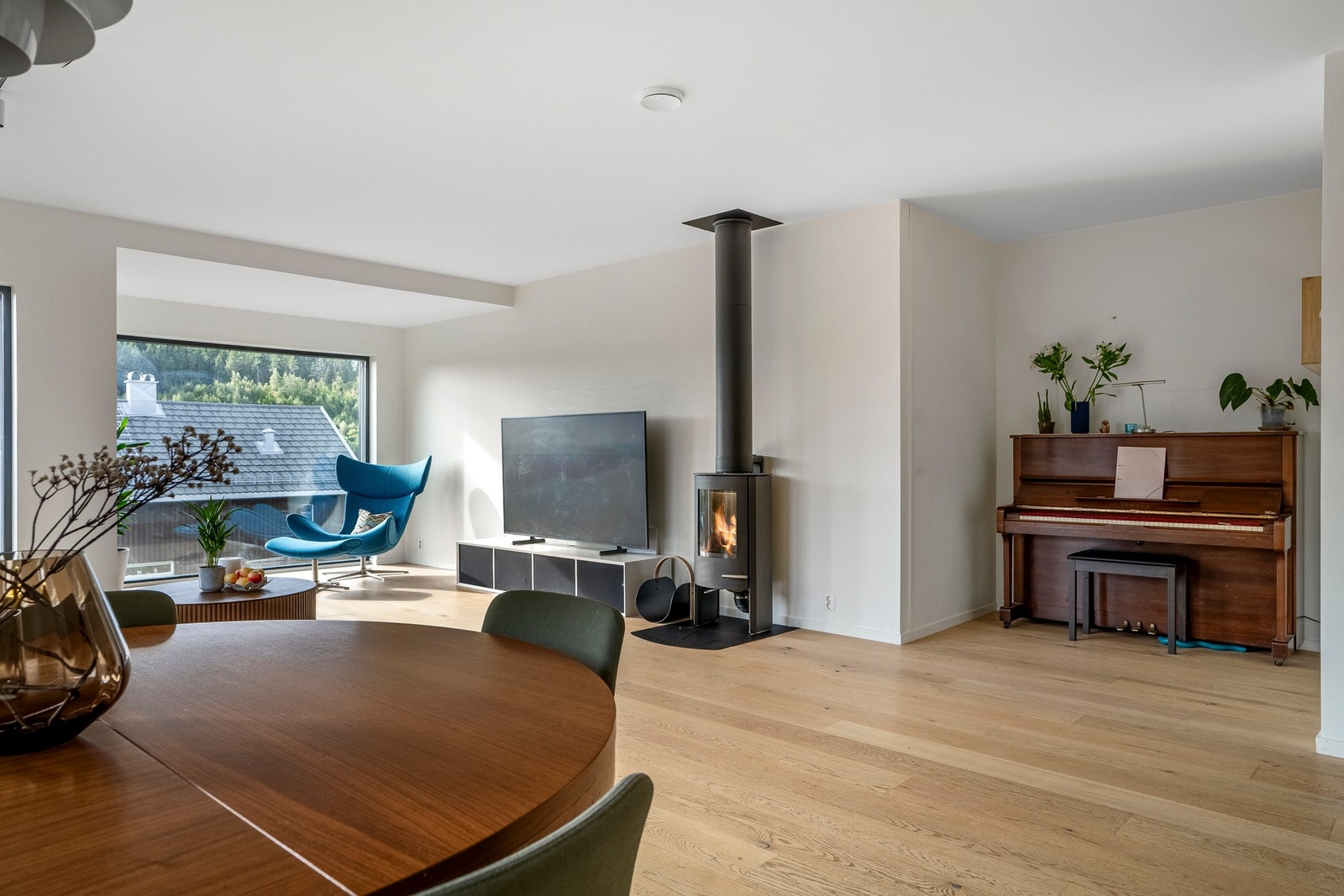 Pen enstavs eikeparkett. Galleribilde