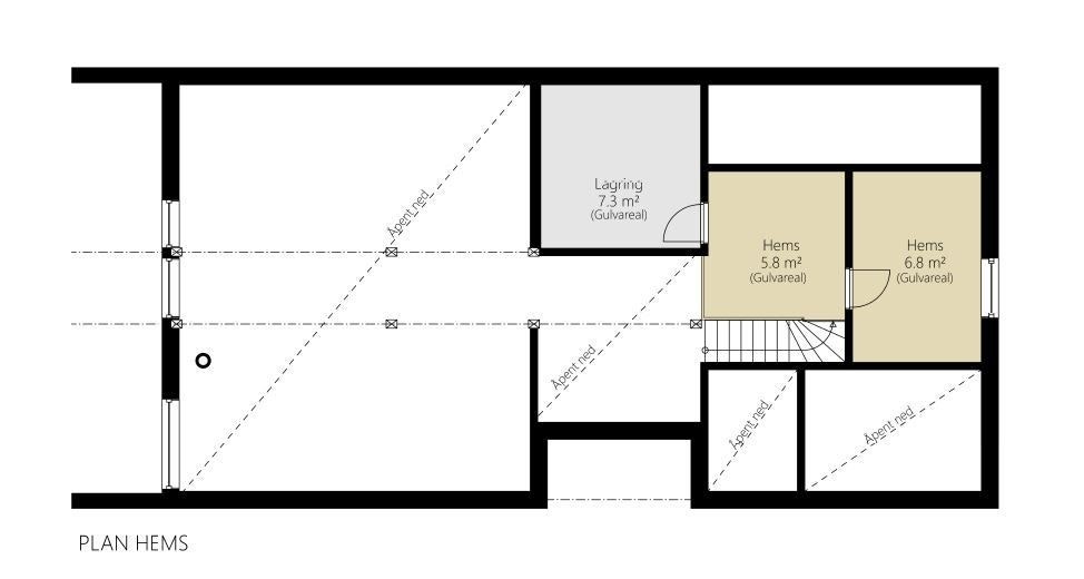 Plantegning av Preg 100 - hems Galleribilde
