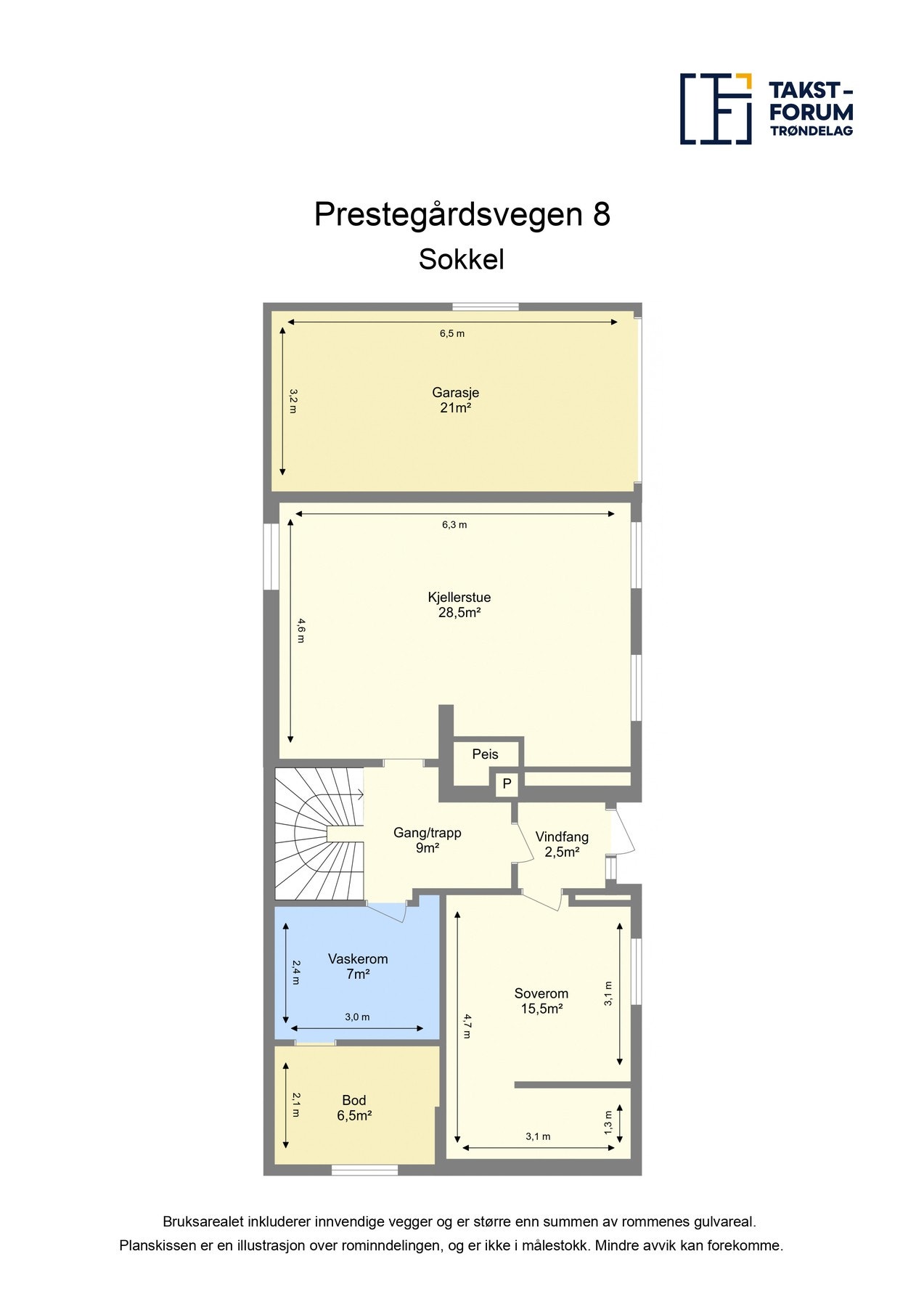 Plantegning - Sokkel. Galleribilde