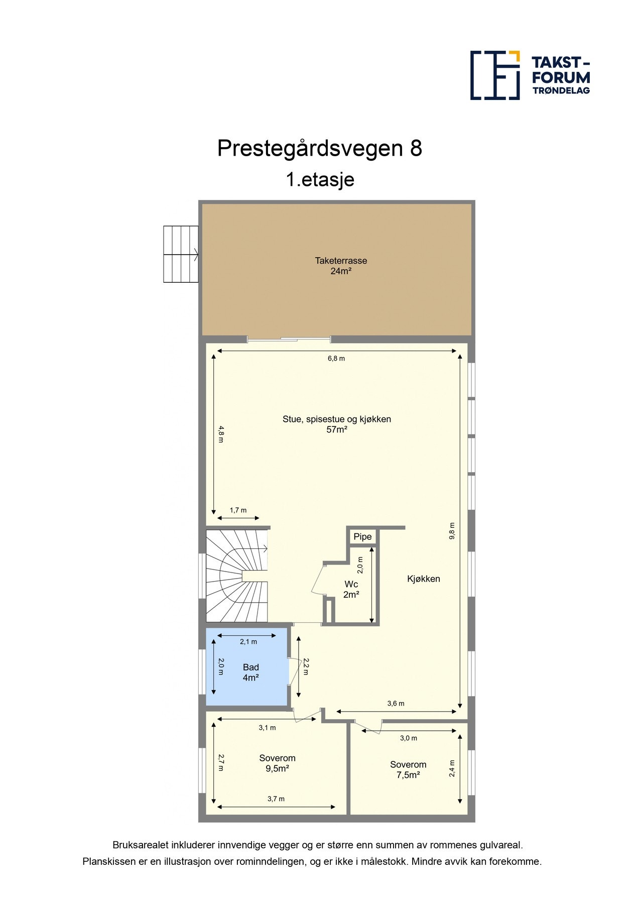 Plantegning - 1. etasje. Galleribilde