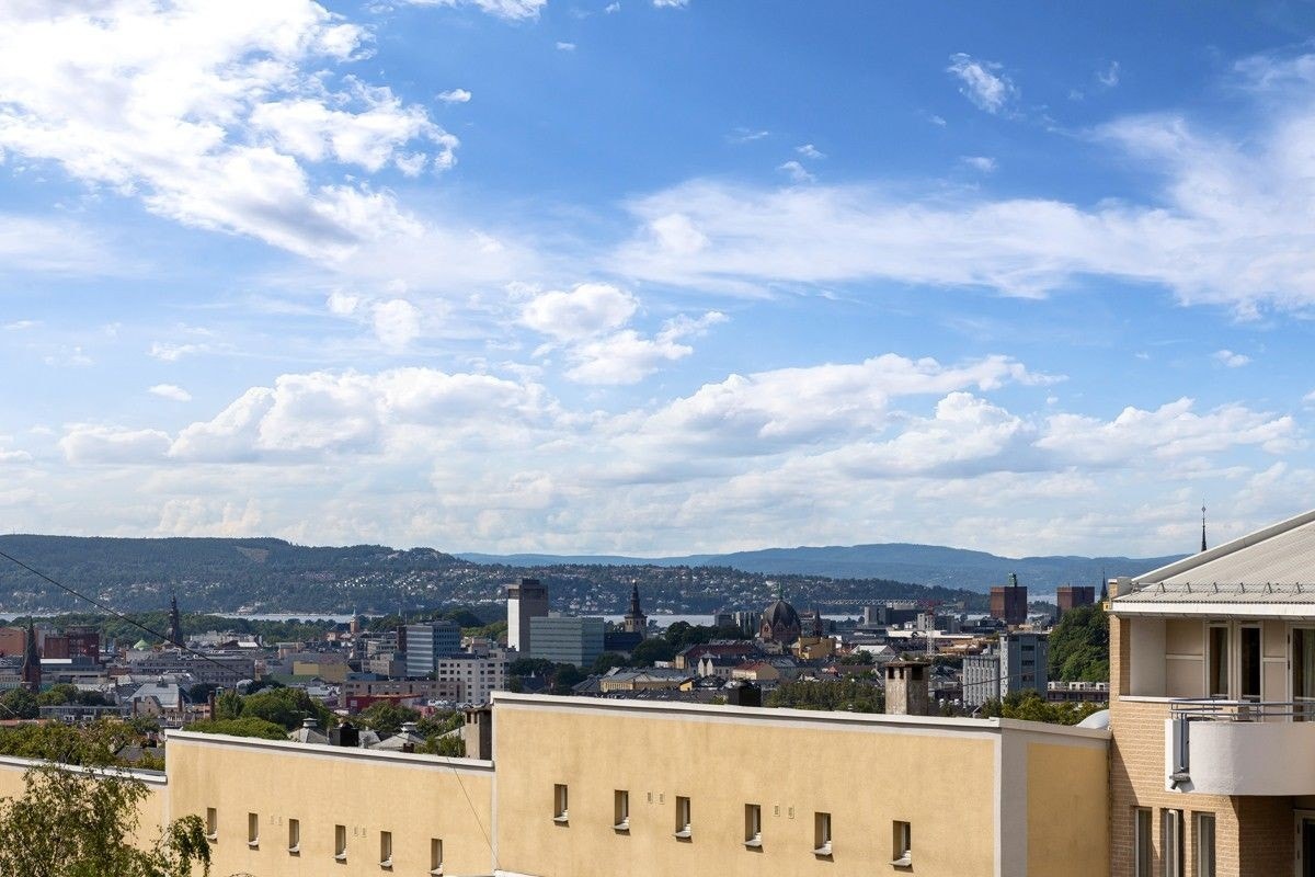 Utsikt over byen Galleribilde