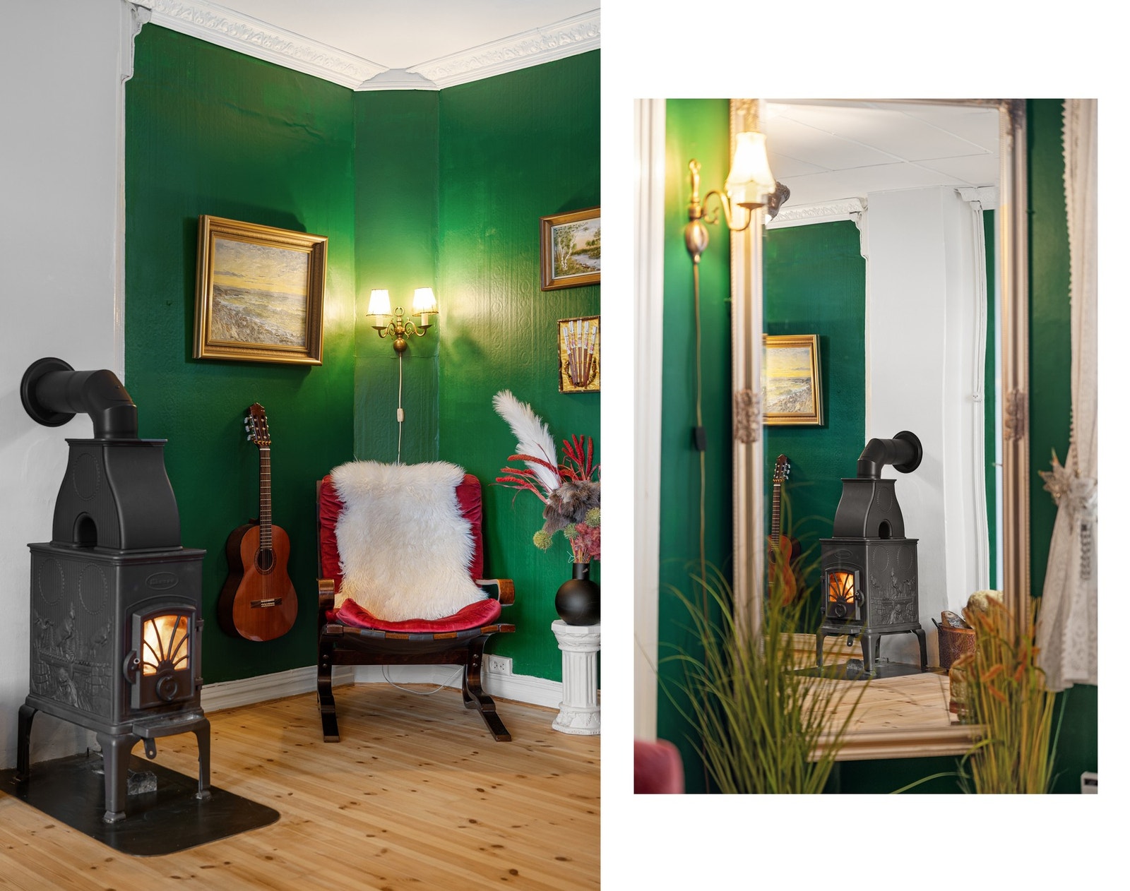 Vedfyring gir lun og god oppvarming! Galleribilde