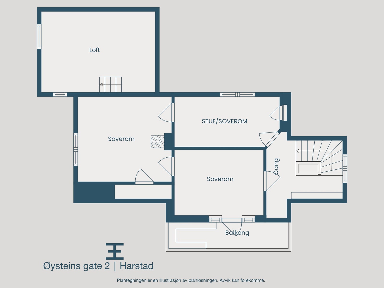Plantegning loft Galleribilde