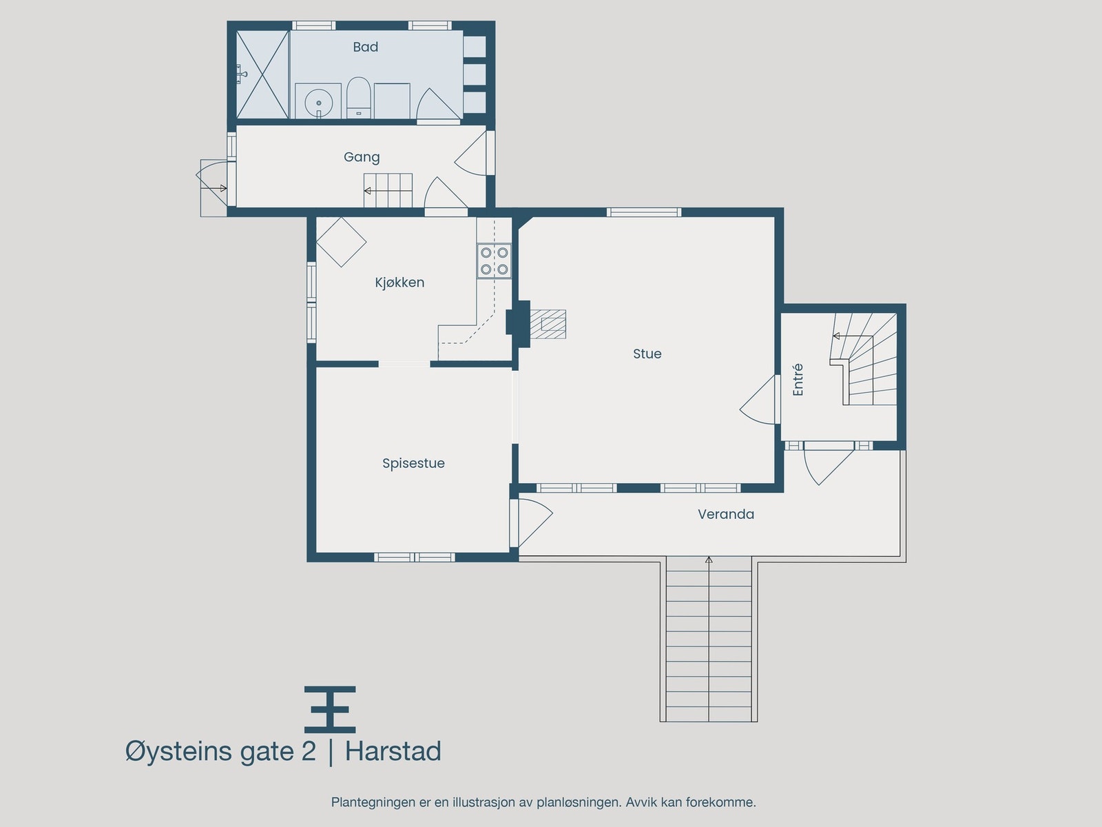 Plantegning 1. etasje Galleribilde