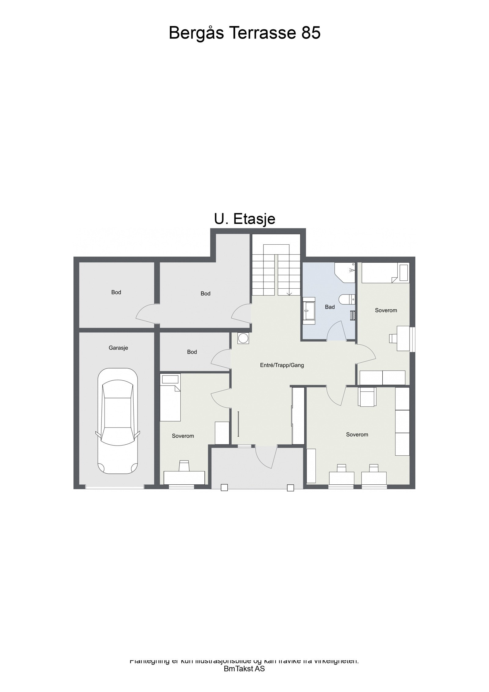 Plantegning underetasje. Galleribilde