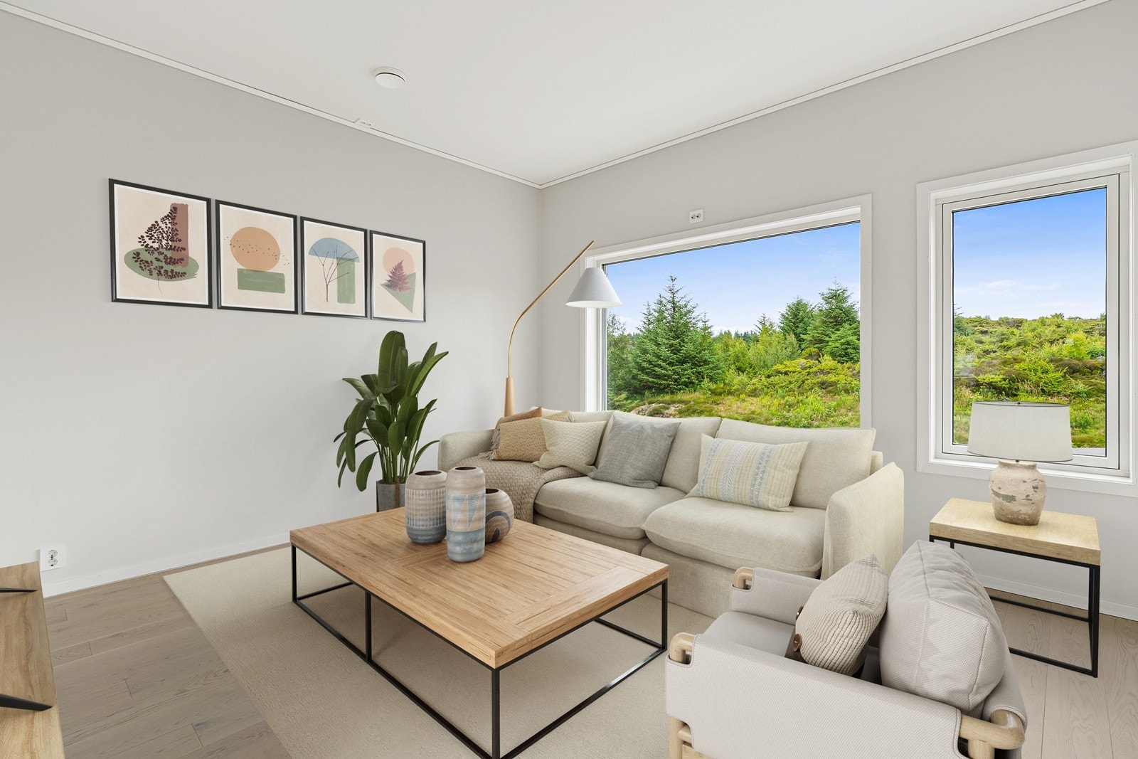 Illustrert stue. Galleribilde