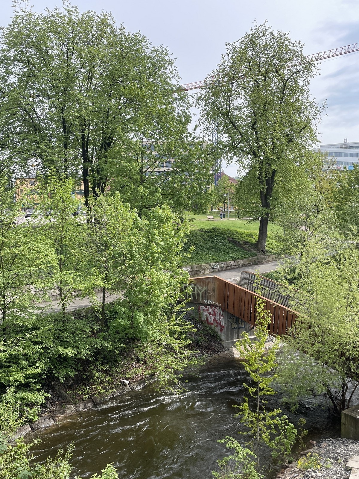 Utsikt fra fransk balkong. Ta kontakt om visning. Galleribilde